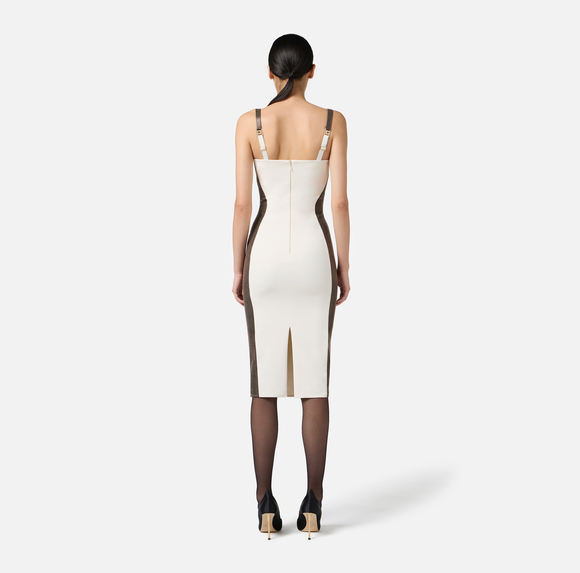 Robe en crêpe léger avec détails python - Elisabetta Franchi