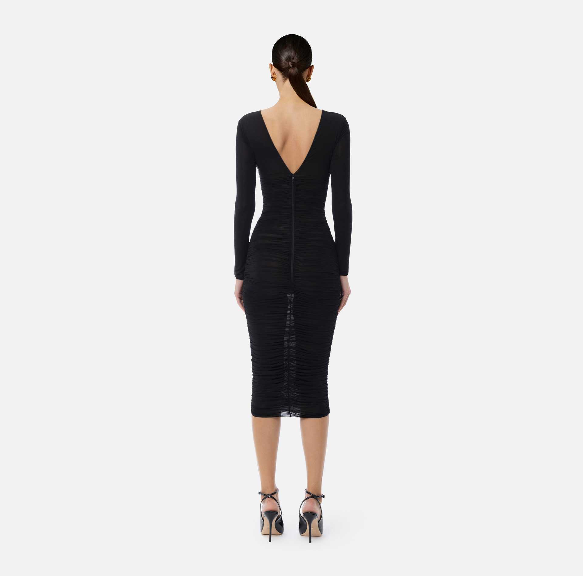Jurk van elastisch organza met decoratief detail - Elisabetta Franchi