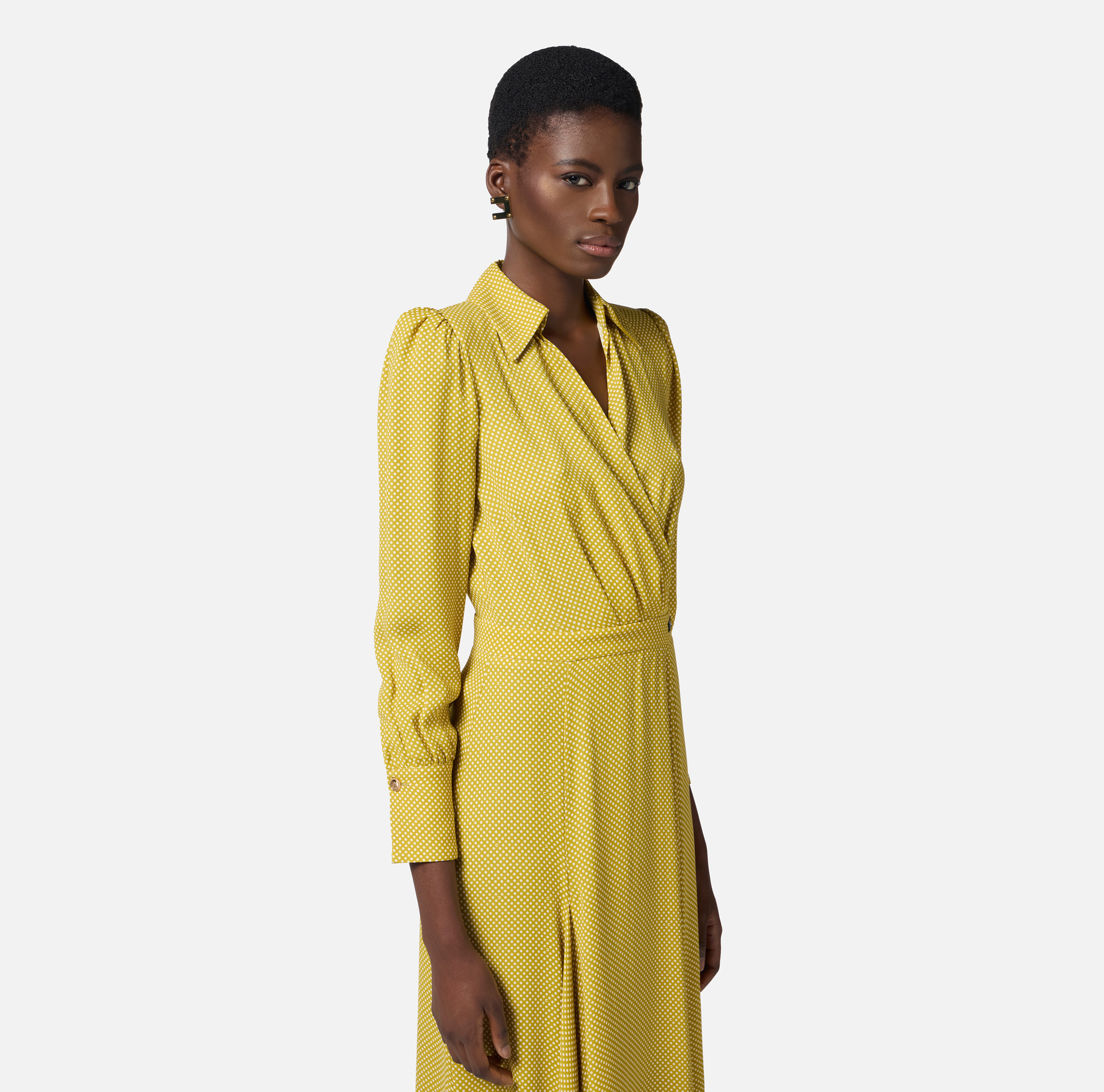 Jurk van viscose met stippenprint - Elisabetta Franchi