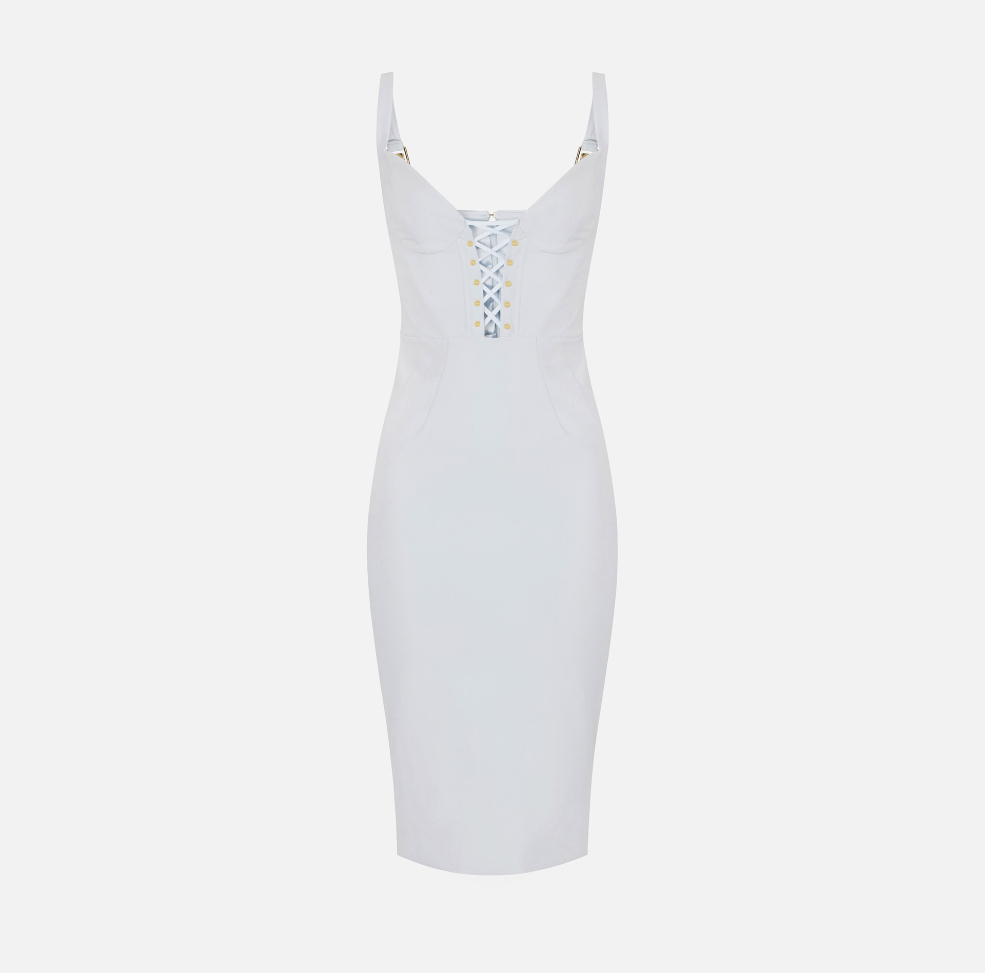 Dress in bi-elastic fabric with criss-cross details - Elisabetta Franchi