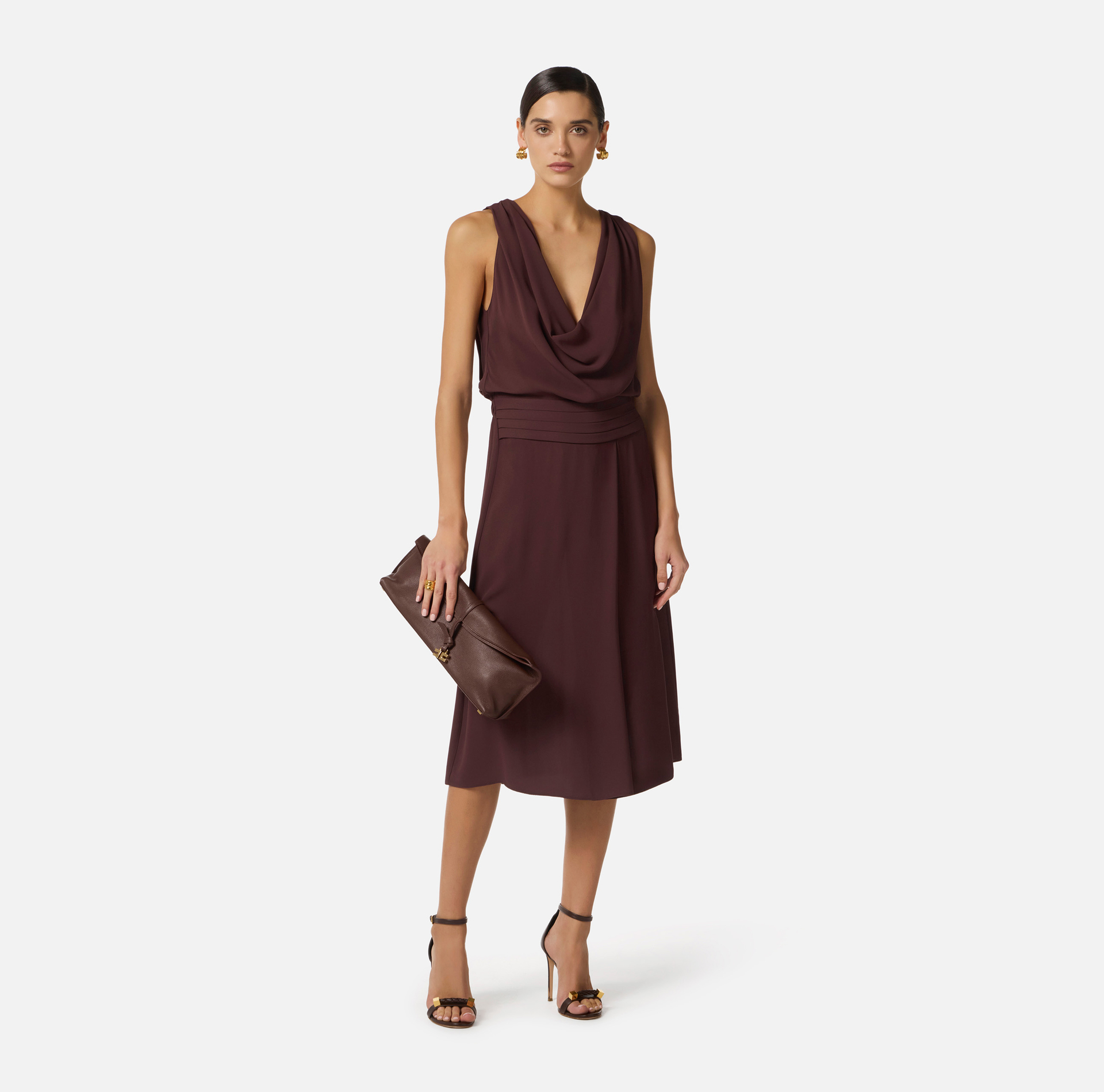 Dress in viscose Georgette fabric - Elisabetta Franchi