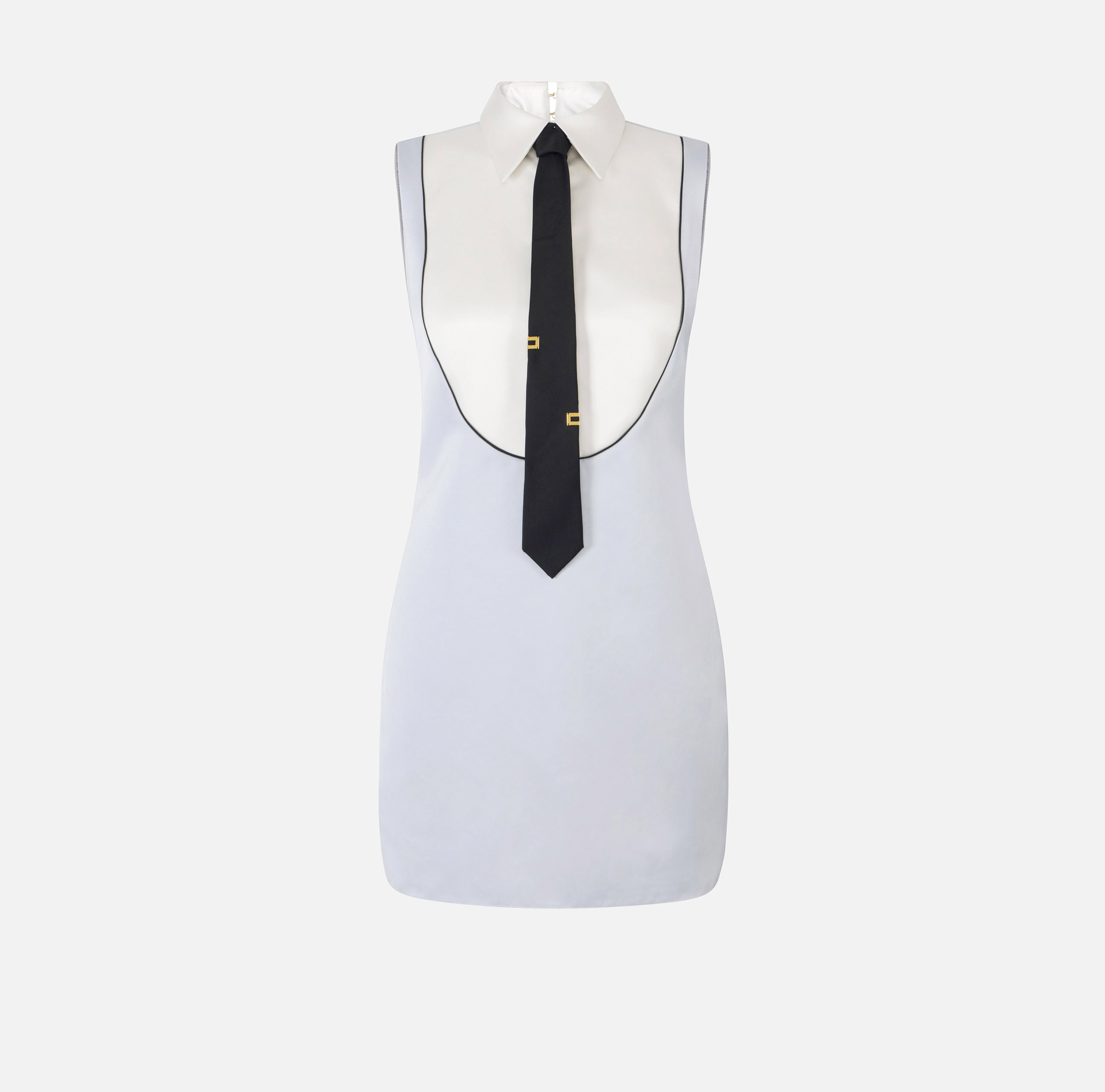 Mini-robe en duchesse avec cravate - Elisabetta Franchi