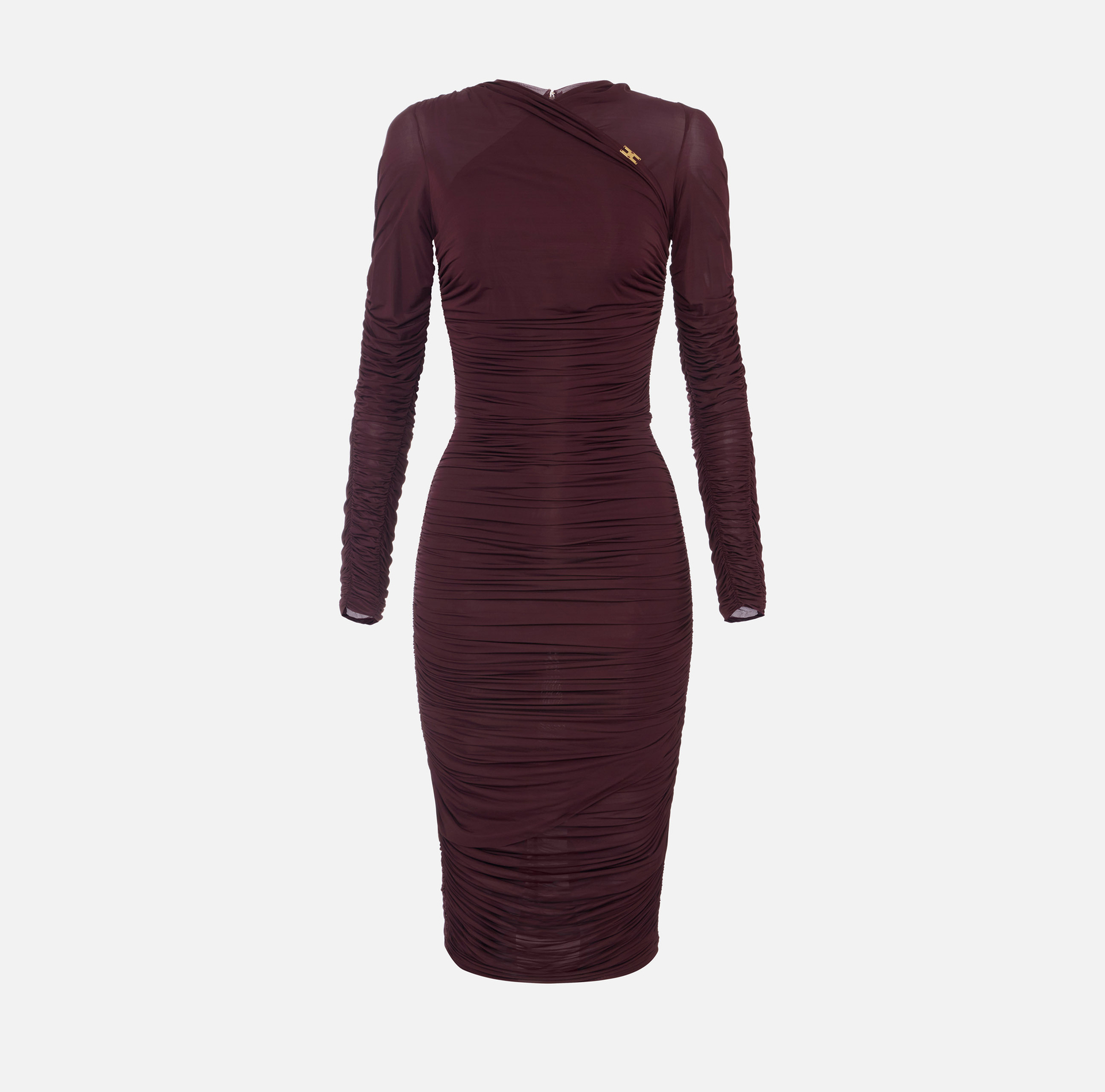 Jersey dress with draping - Elisabetta Franchi