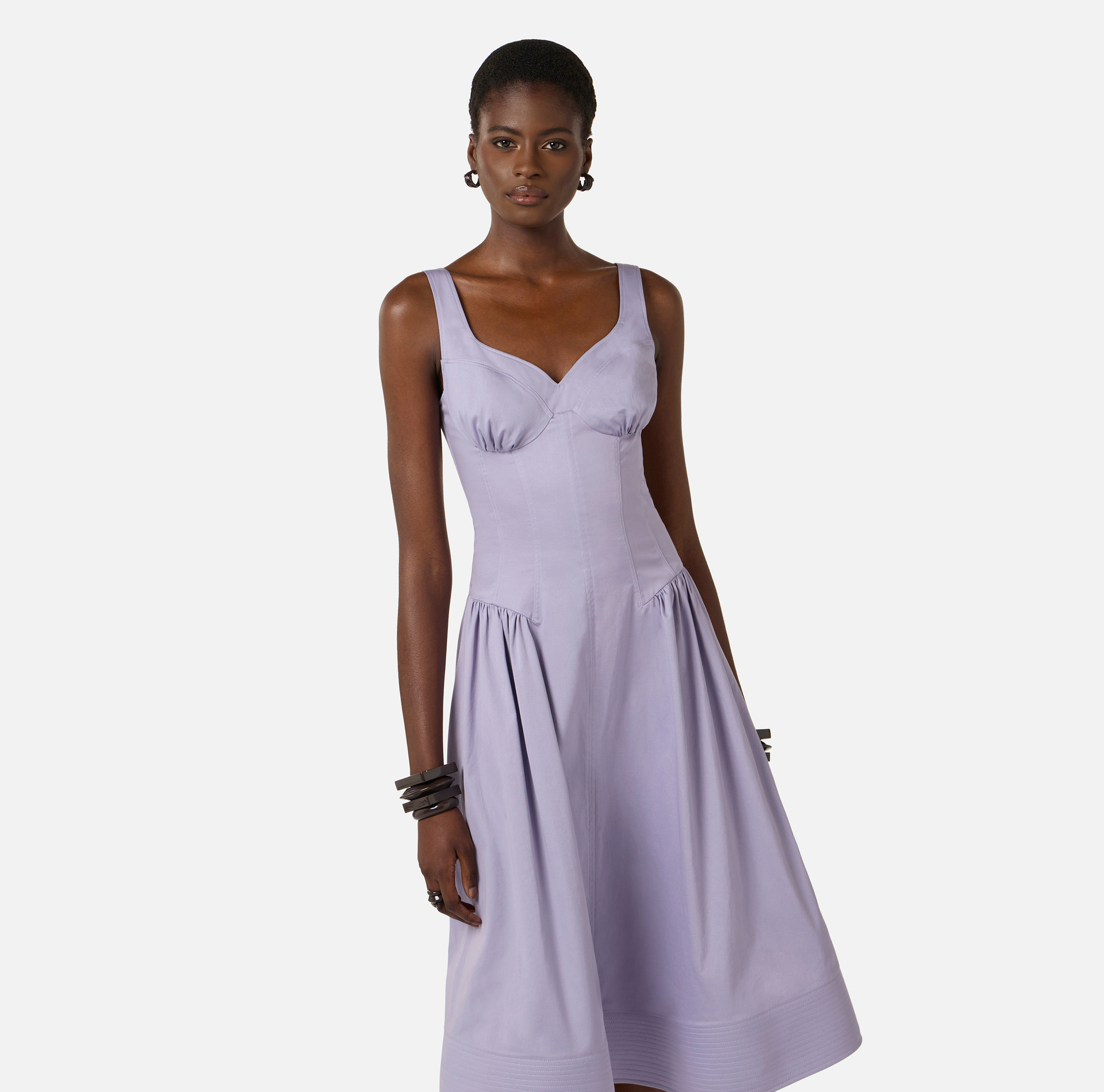 Sukienka z bawełny ze stretchem - Elisabetta Franchi