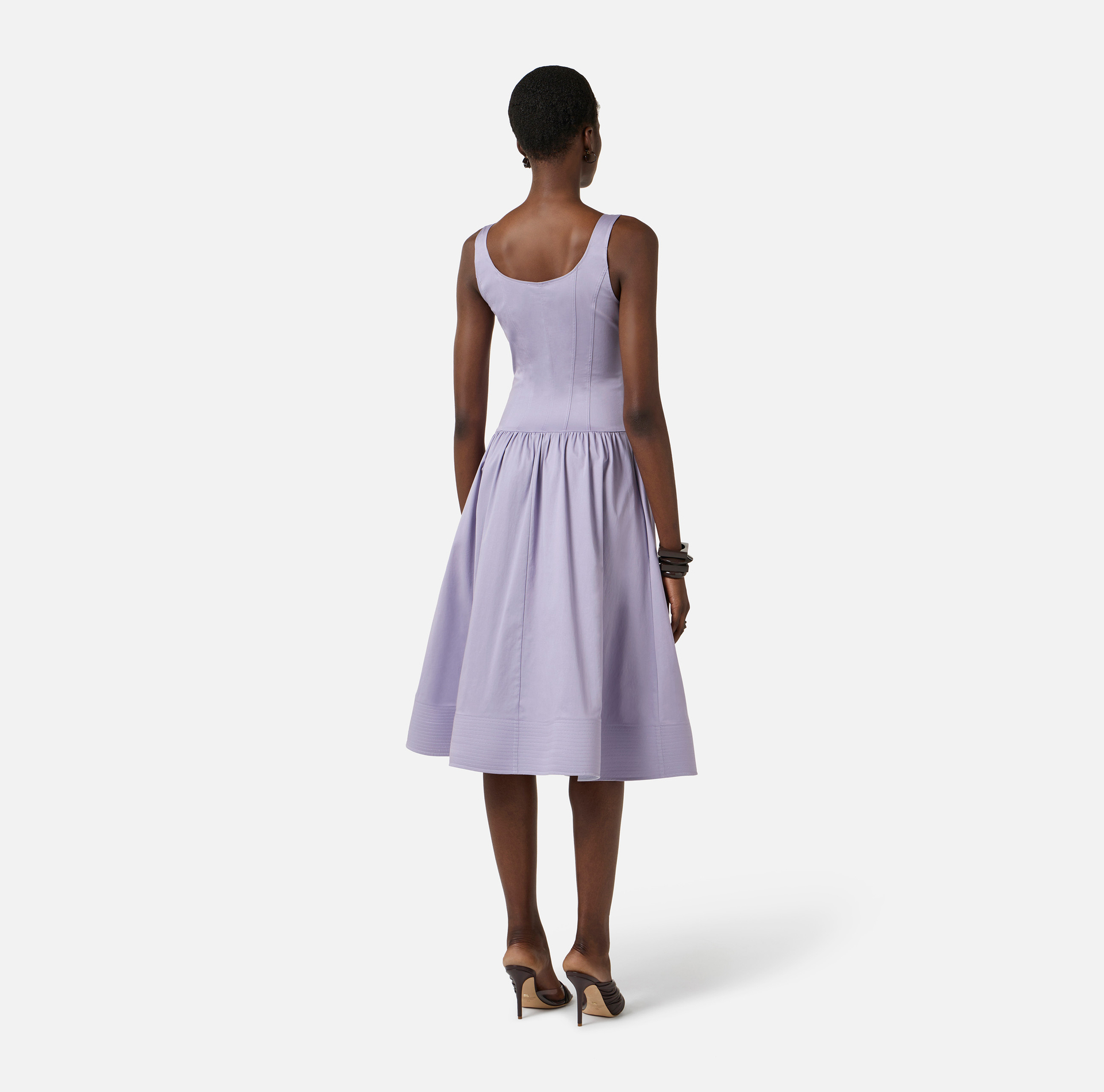 Sukienka z bawełny ze stretchem - Elisabetta Franchi