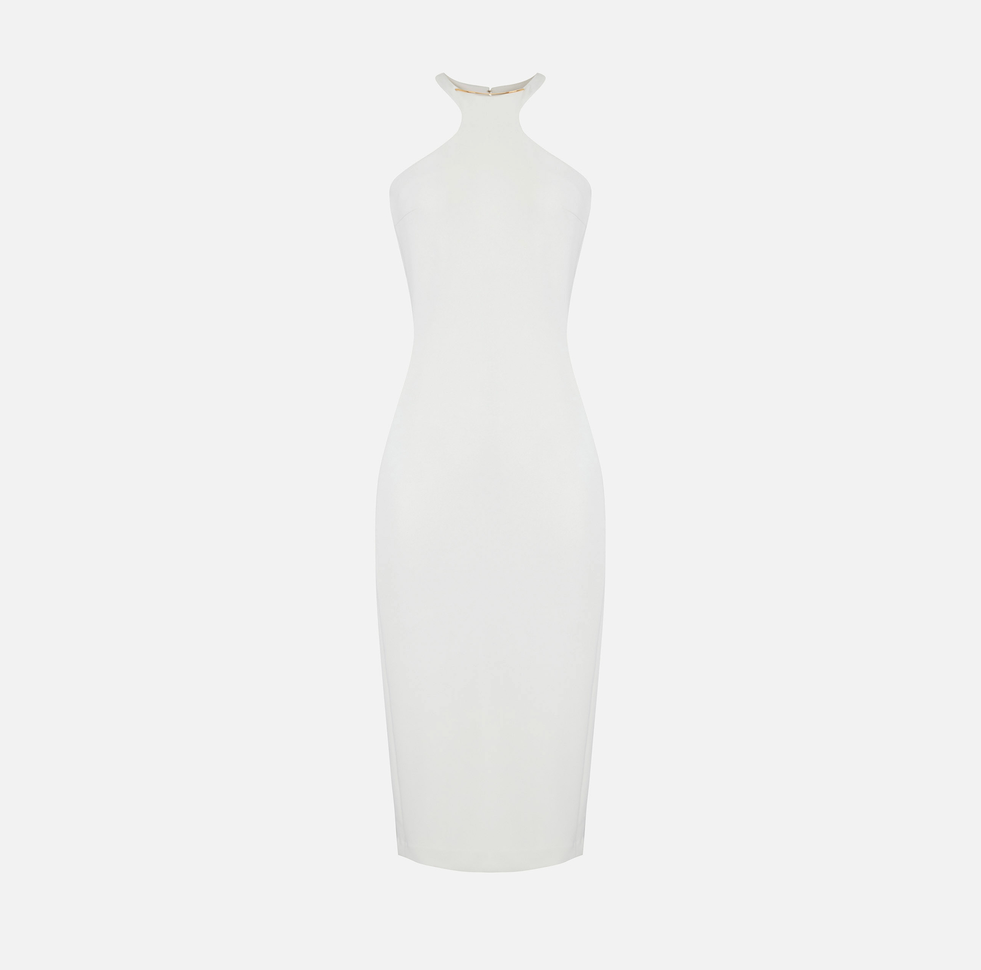 Sukienka z lekkiej krepy z biżuteryjnym elementem - Elisabetta Franchi