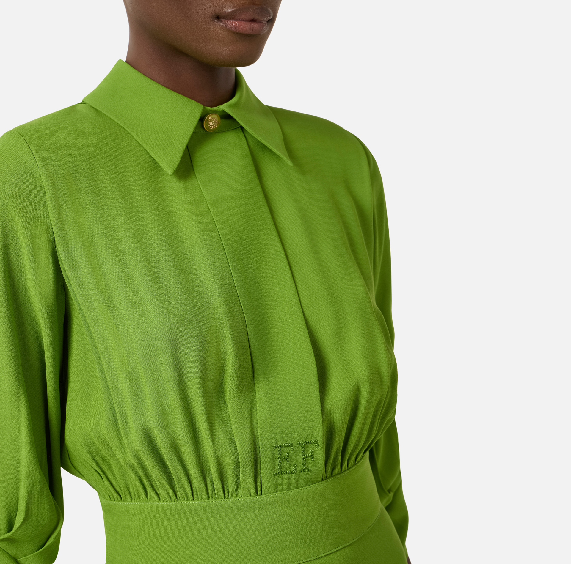 Sukienka z żorżety wiskozowej - Elisabetta Franchi