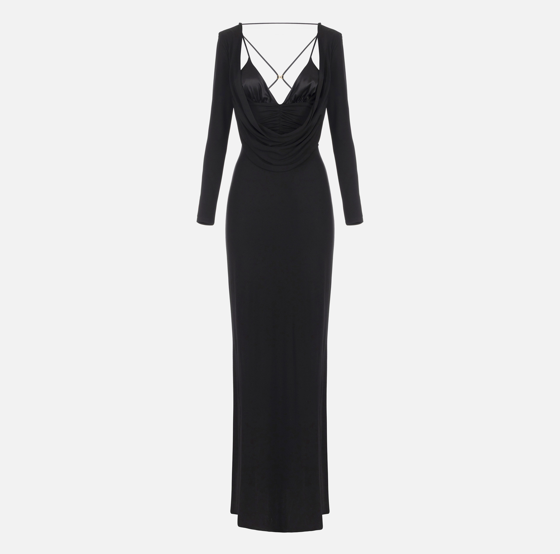 Red Carpet-Kleid aus fließendem Crêpe-Jersey - Elisabetta Franchi