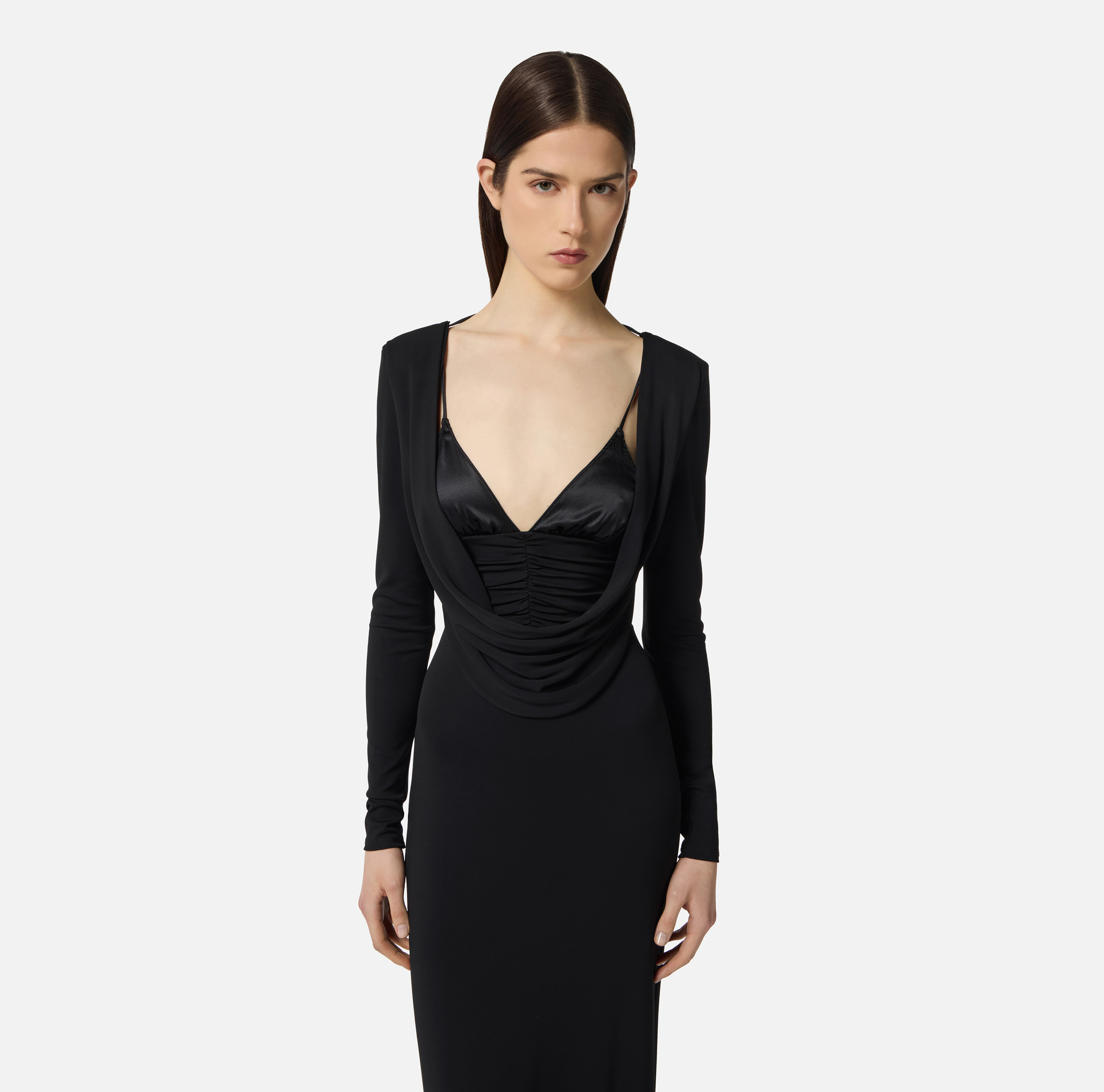 Red Carpet-Kleid aus fließendem Crêpe-Jersey - Elisabetta Franchi