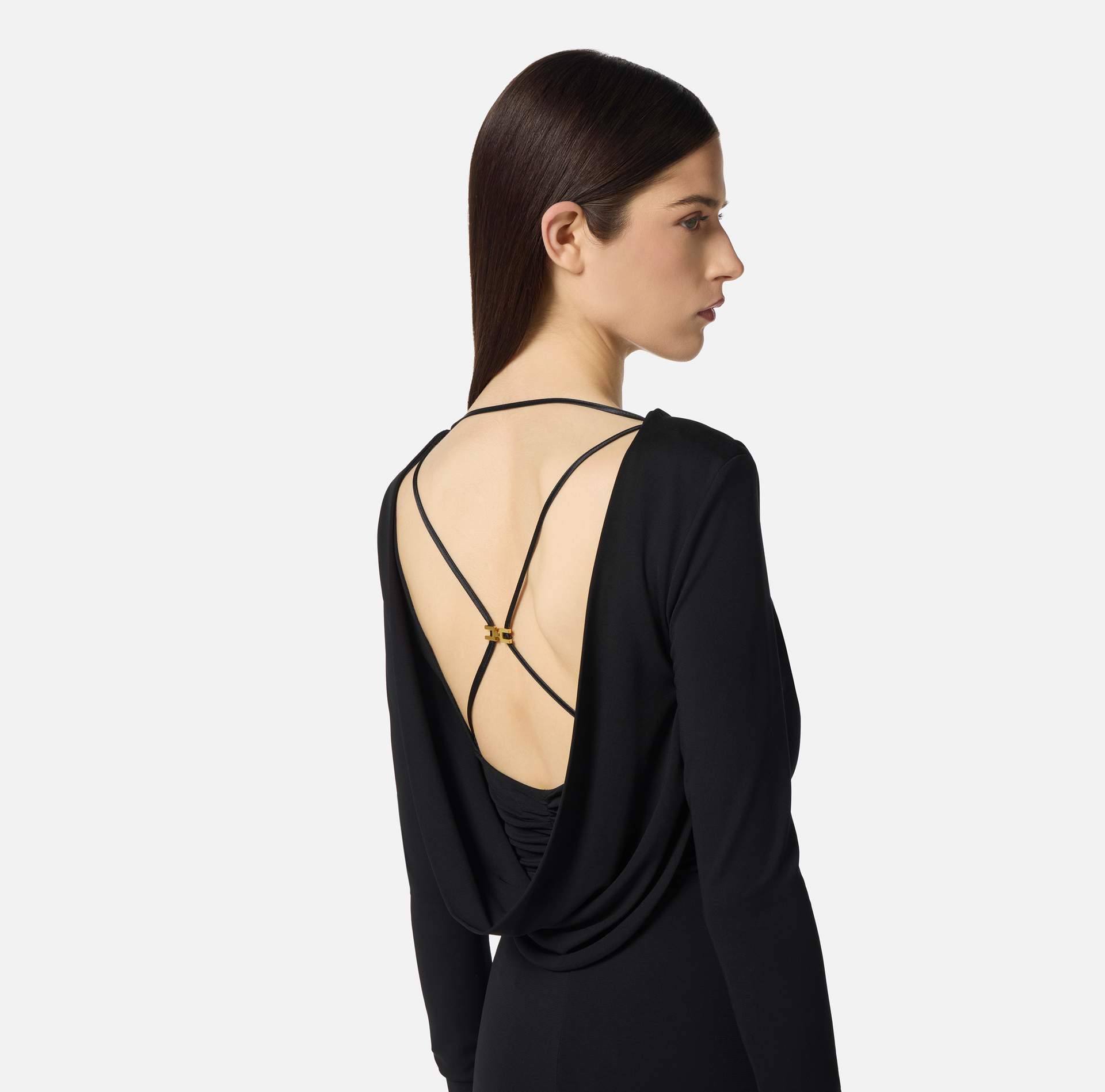 Red Carpet-Kleid aus fließendem Crêpe-Jersey - Elisabetta Franchi