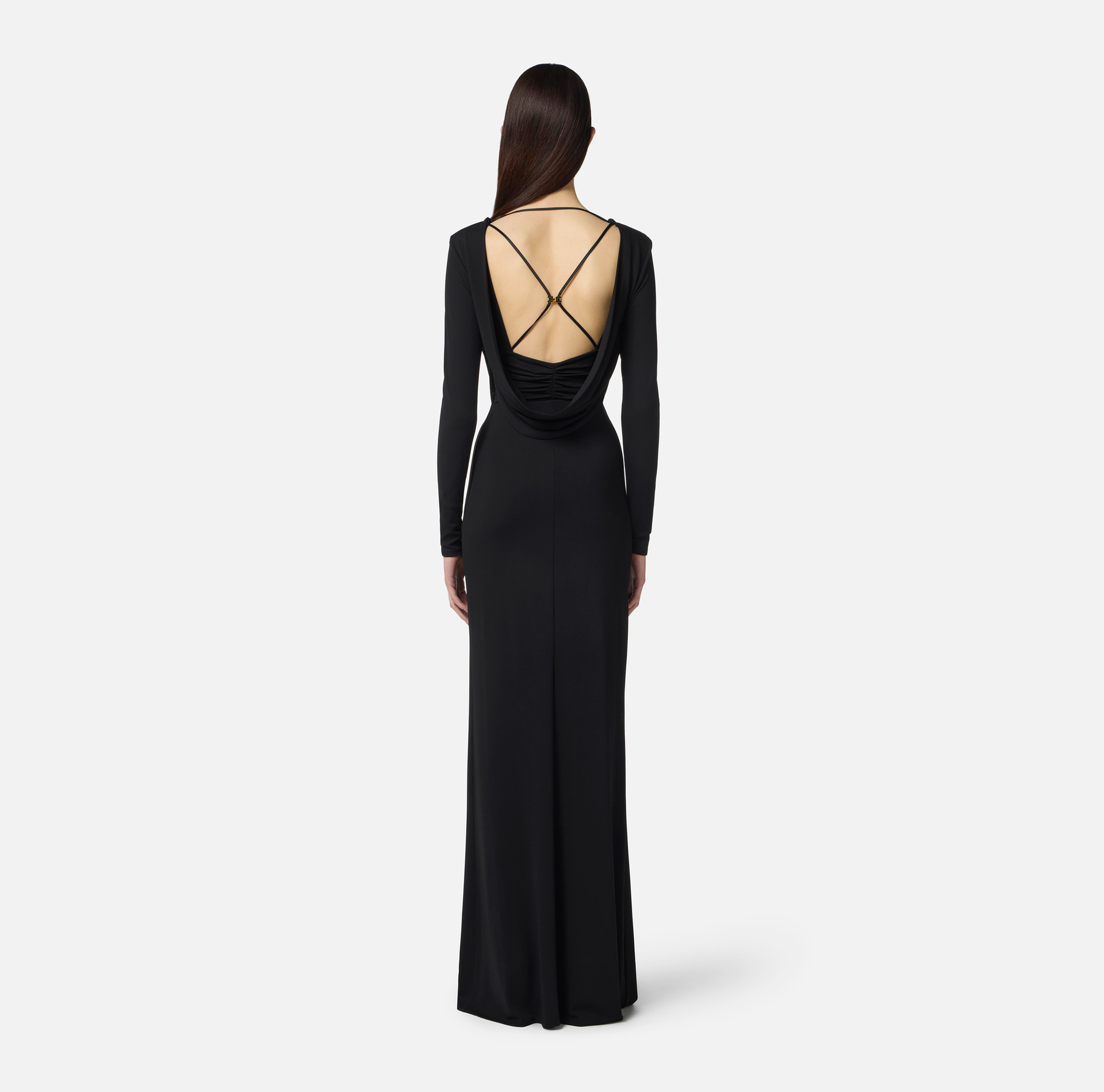 Red Carpet-Kleid aus fließendem Crêpe-Jersey - Elisabetta Franchi