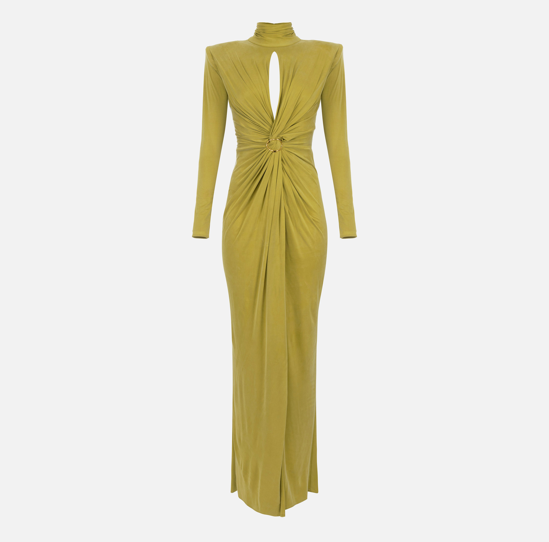 Vestido Red Carpet de punto cupro con drapeados - Elisabetta Franchi