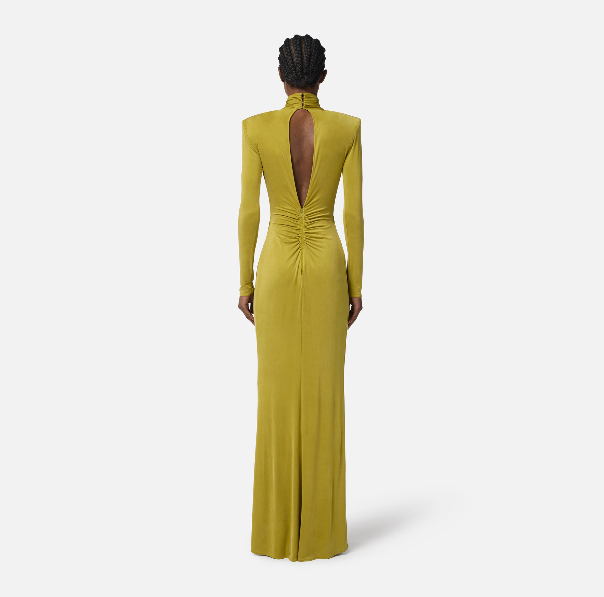 Vestido Red Carpet de punto cupro con drapeados - Elisabetta Franchi