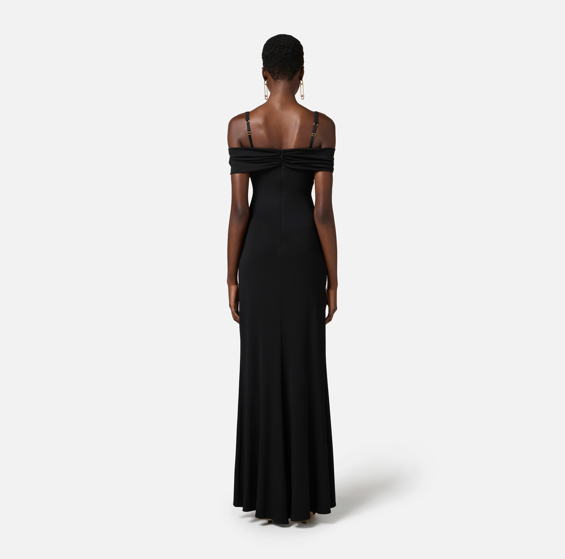 Red Carpet crêpe jersey dress with corset - Elisabetta Franchi
