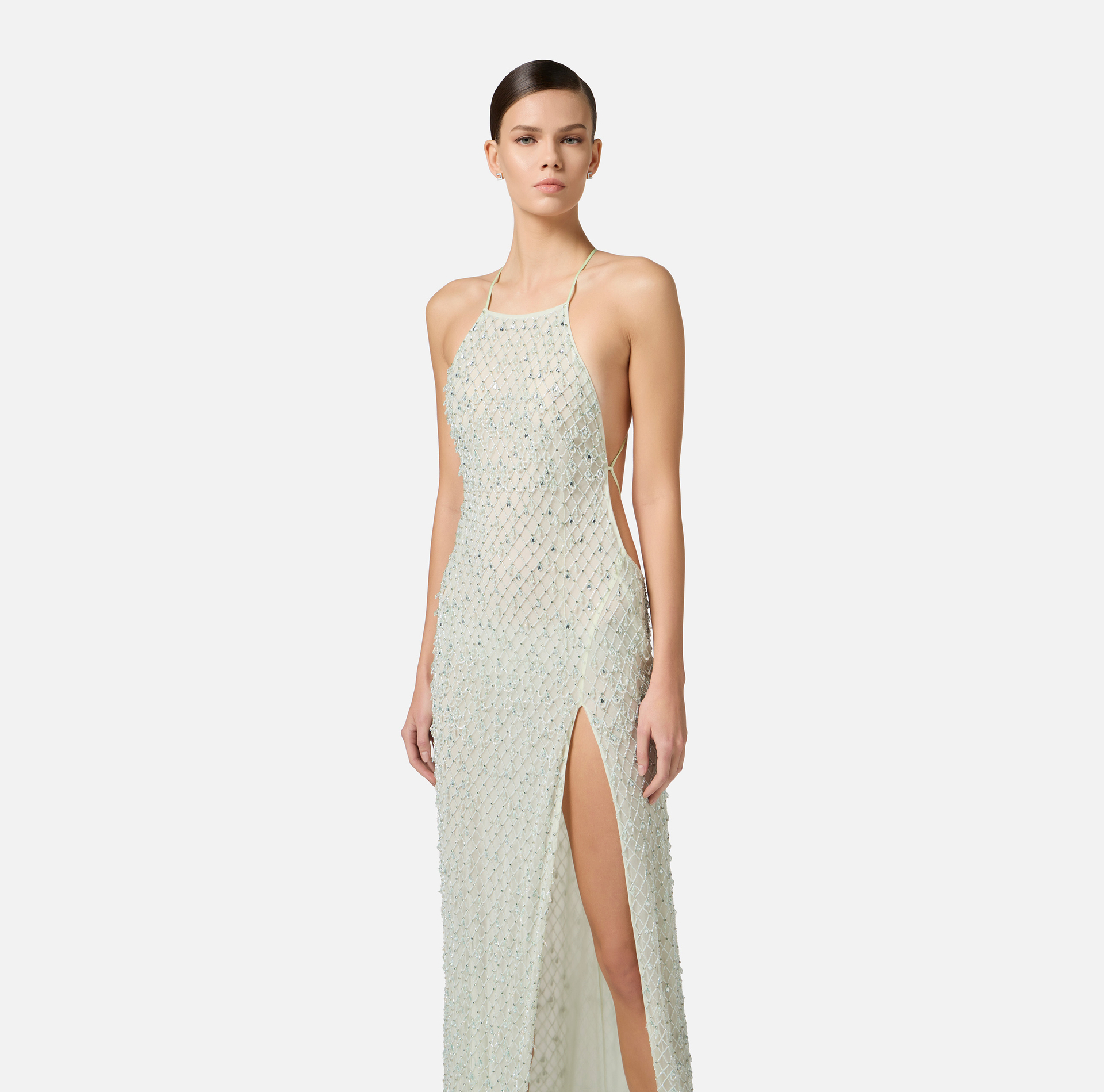 Red Carpet-Kleid aus Tüll mit Allover-Kristallen - Elisabetta Franchi