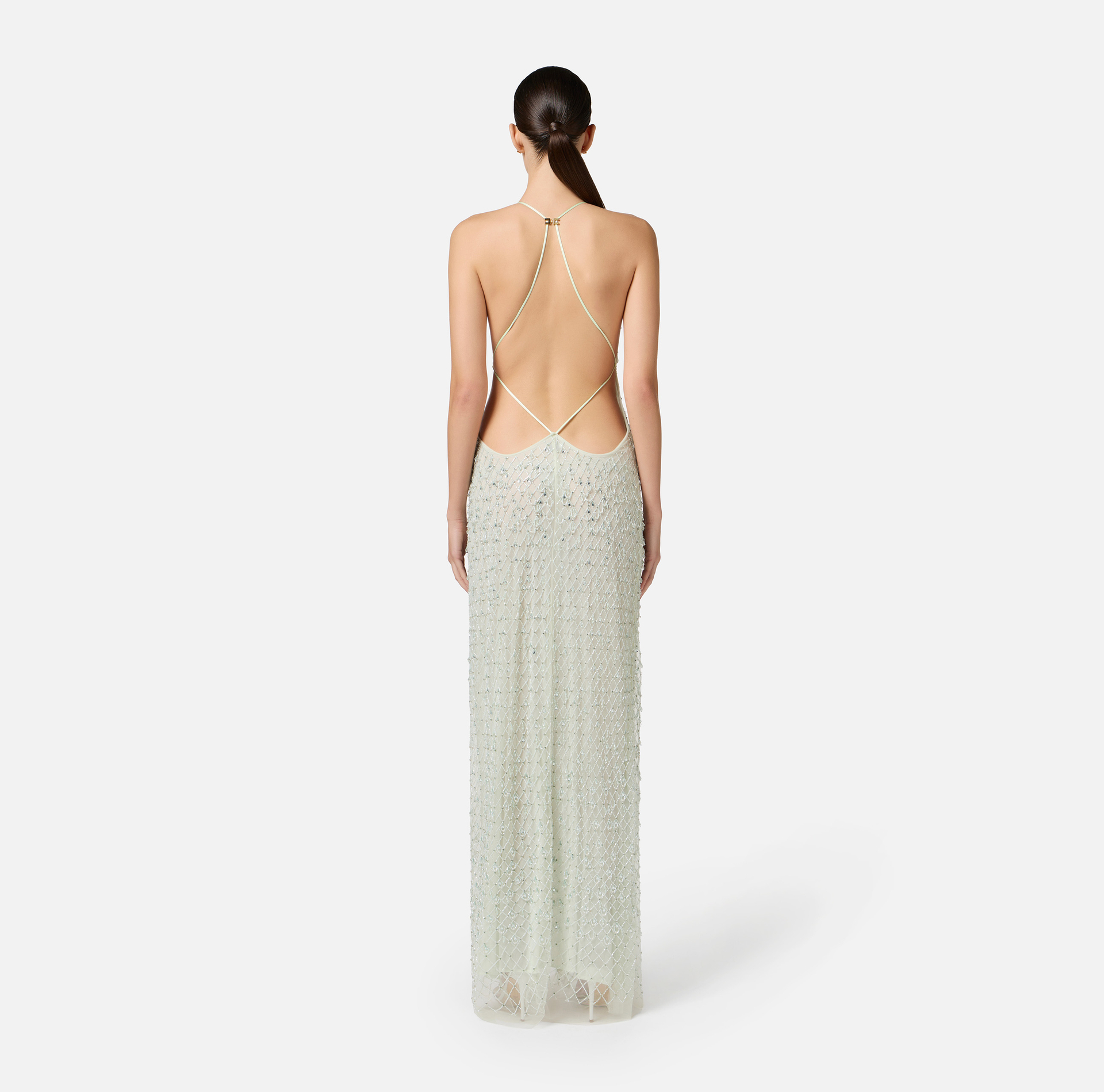 Red Carpet-Kleid aus Tüll mit Allover-Kristallen - Elisabetta Franchi
