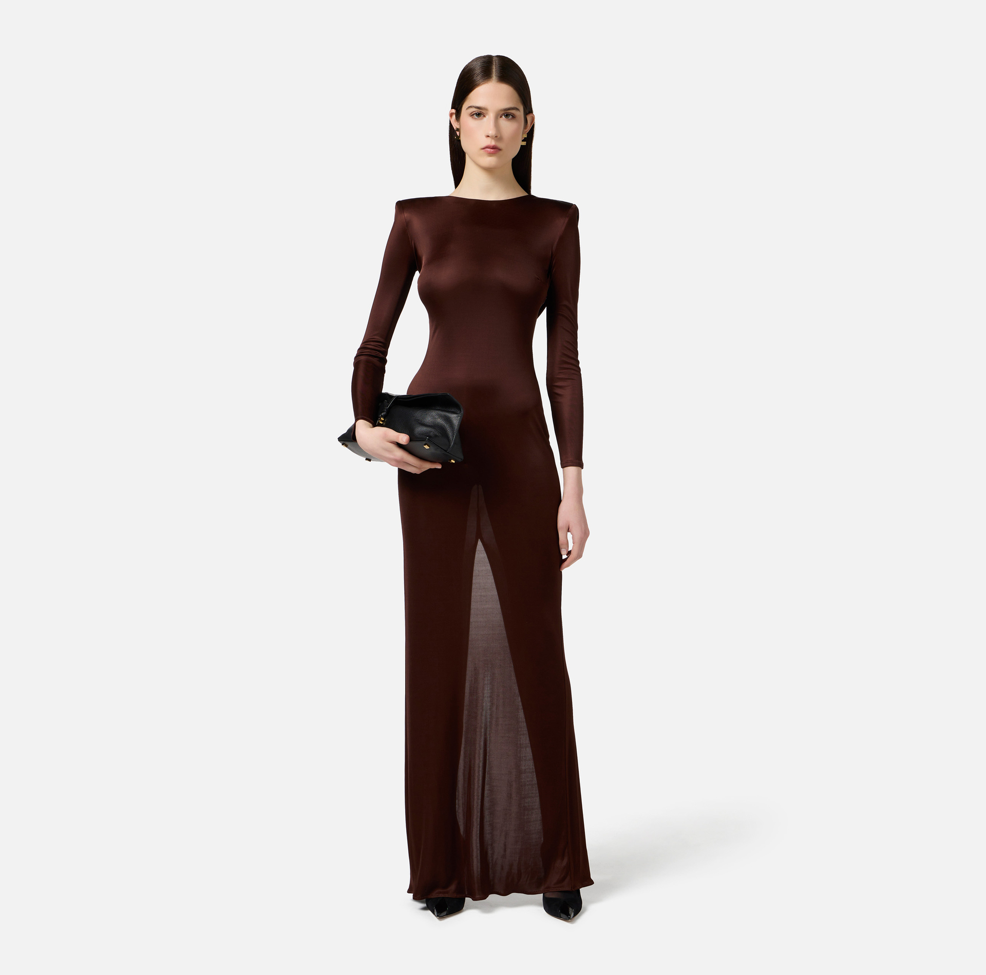 Abito Red Carpet in jersey di viscosa lucida - Elisabetta Franchi