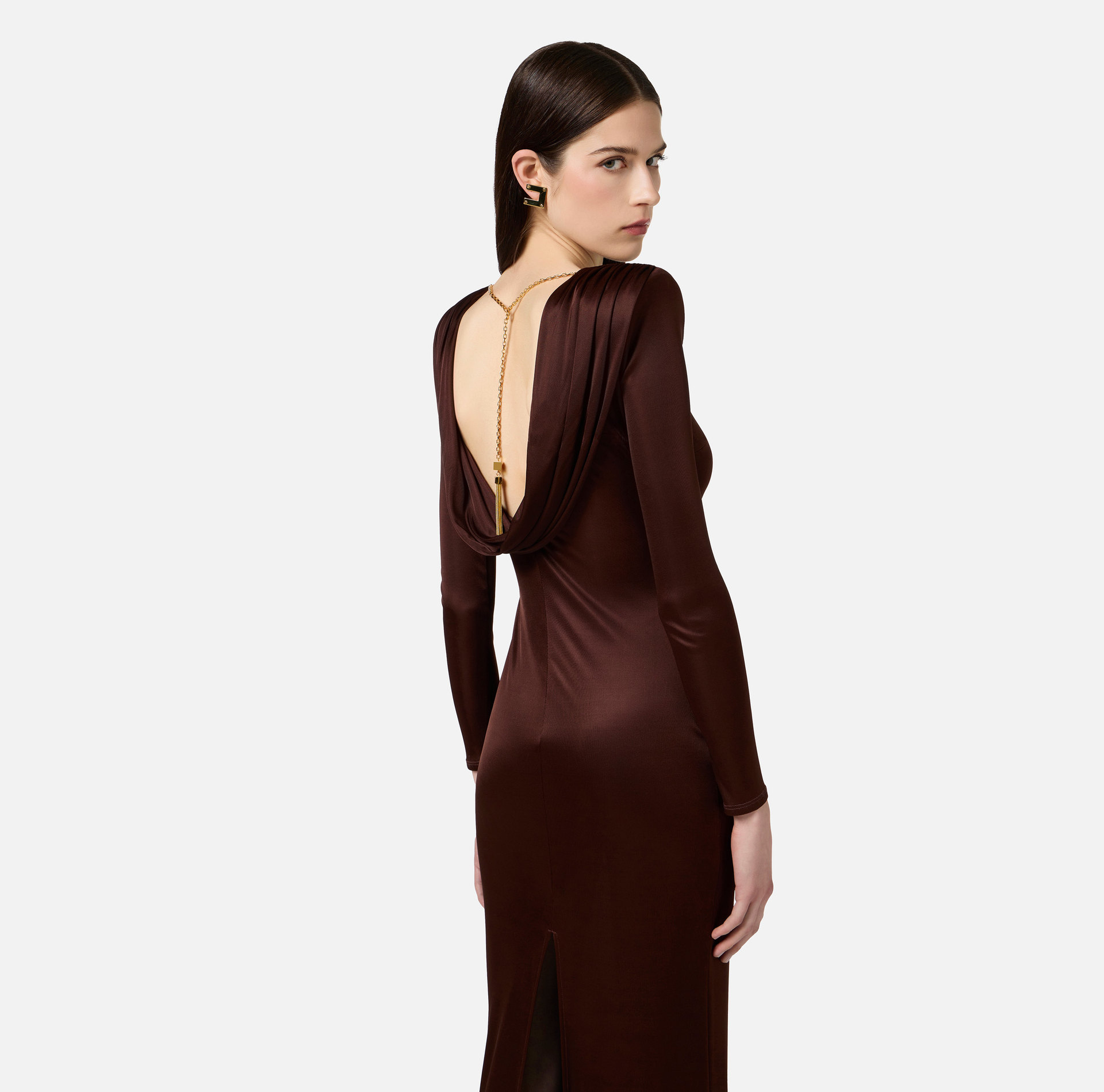 Abito Red Carpet in jersey di viscosa lucida - Elisabetta Franchi