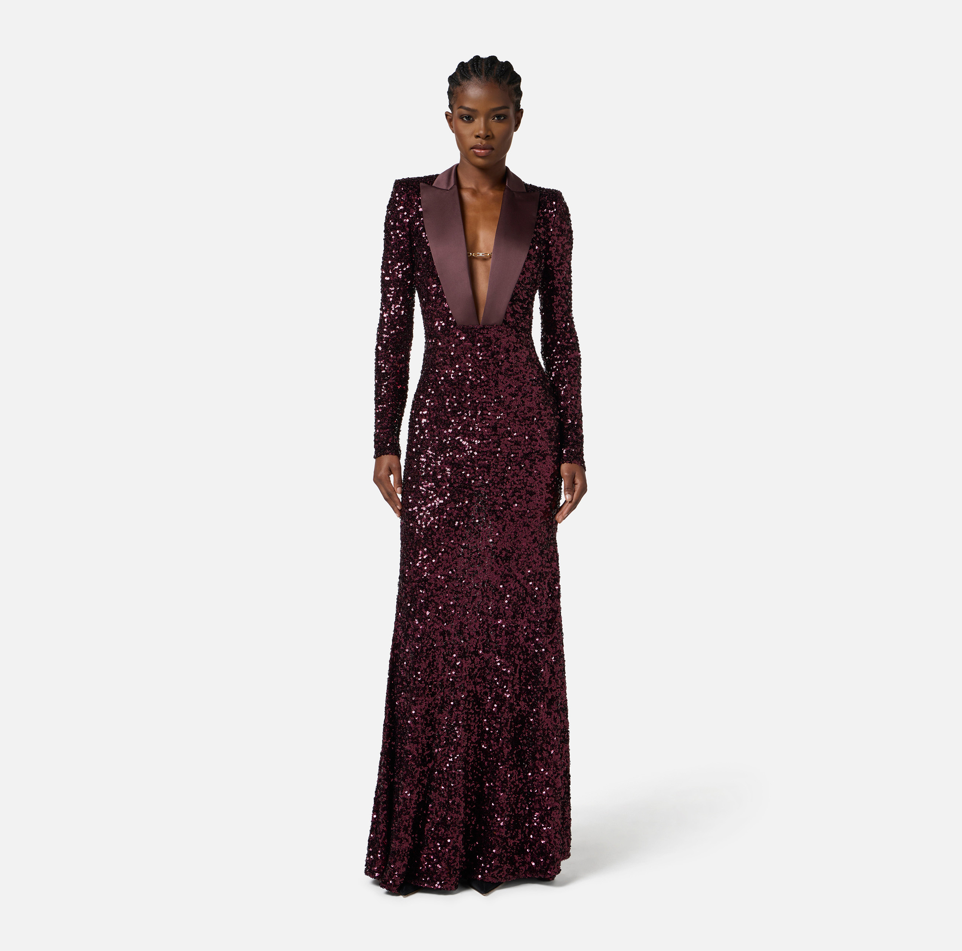 Vestido Red Carpet completamente de lentejuelas - Elisabetta Franchi