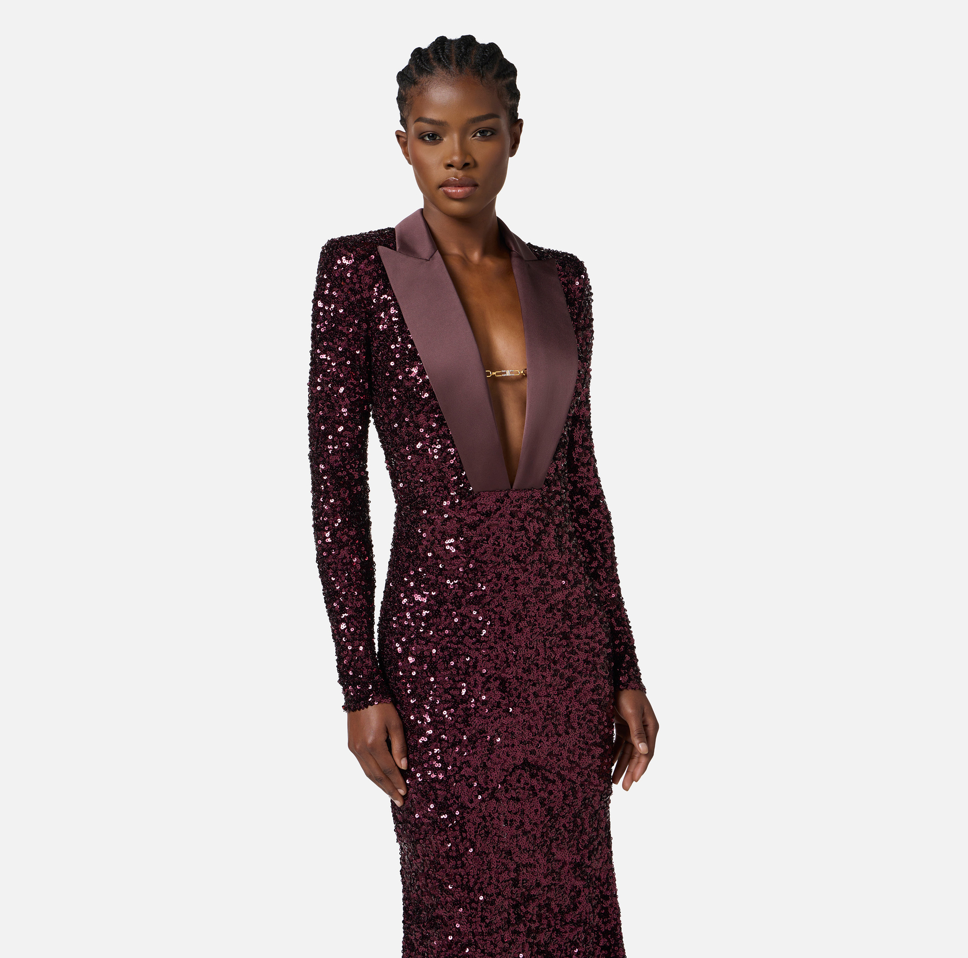Vestido Red Carpet completamente de lentejuelas - Elisabetta Franchi