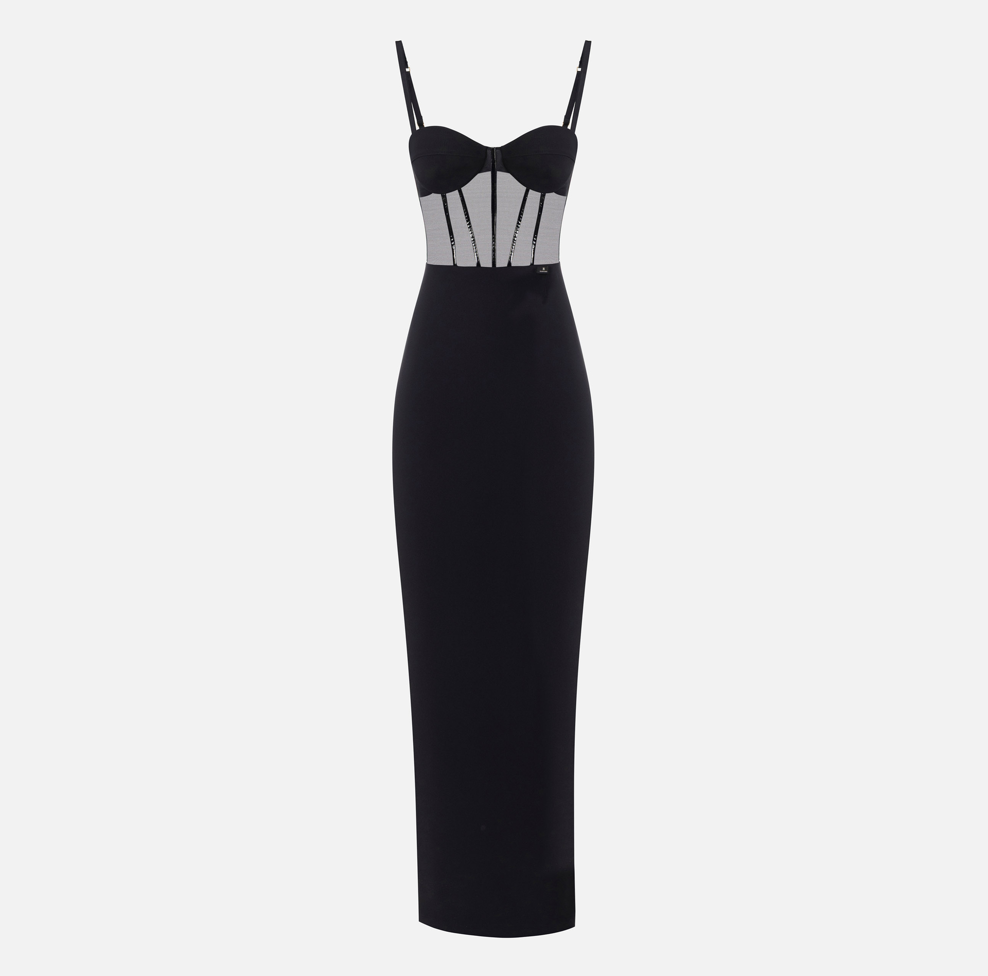 Red Carpet dress in lightweight crêpe and tulle fabrics - Elisabetta Franchi