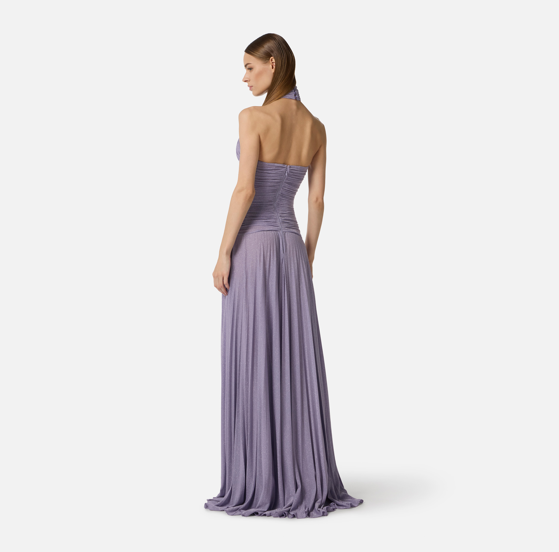 Red Carpet dress in lamé-effect jersey - Elisabetta Franchi
