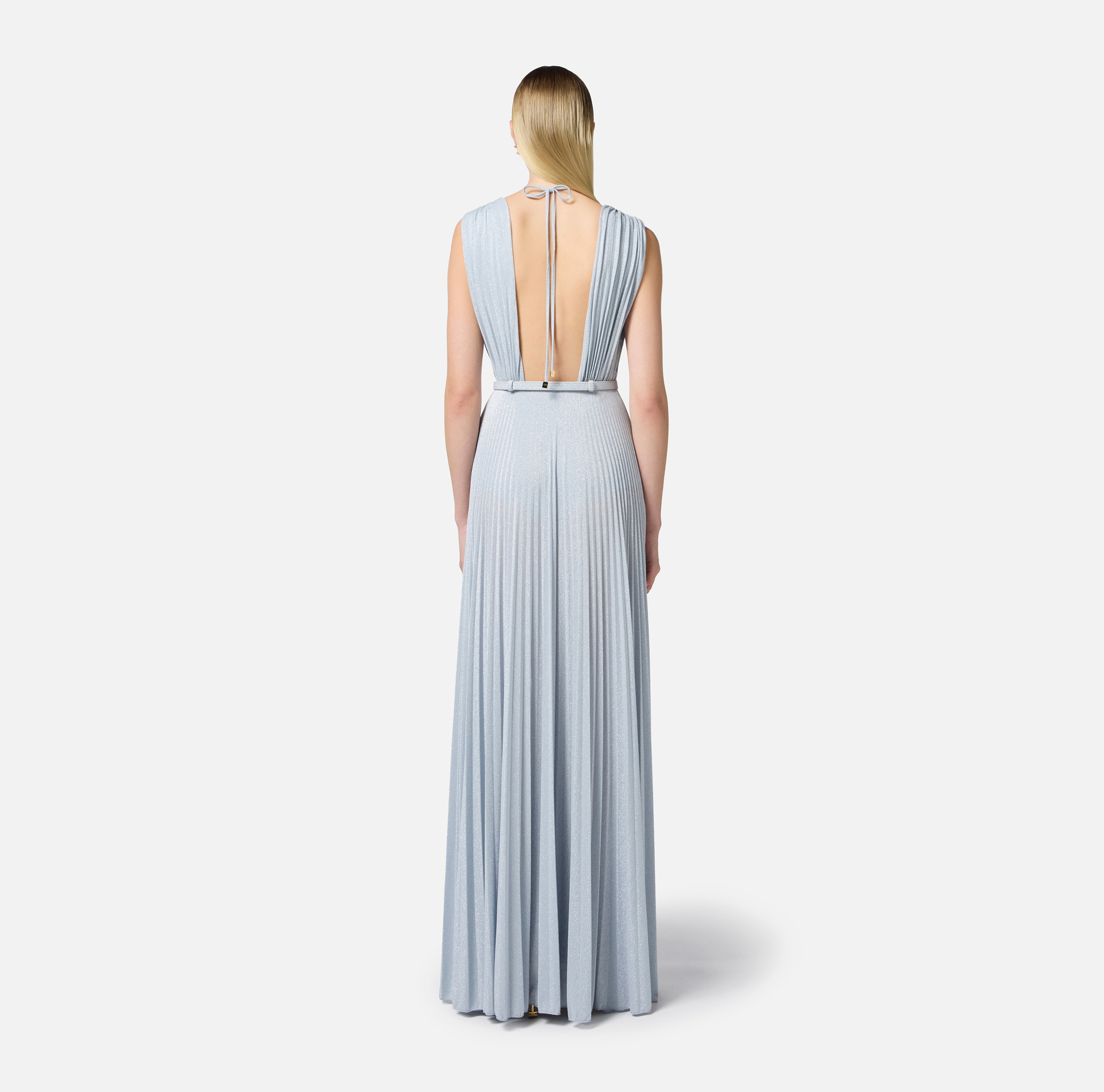 Abito Red Carpet in jersey lurex con cintura - Elisabetta Franchi
