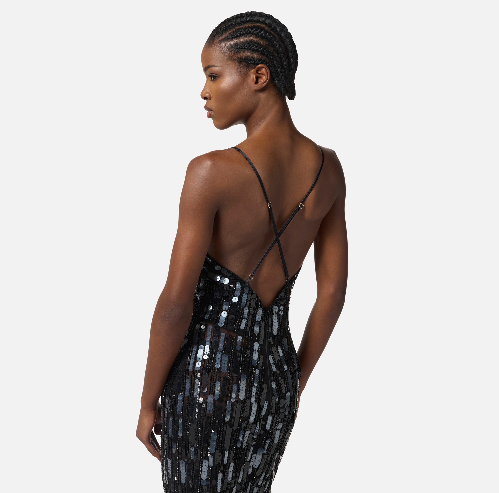 Vestido Red Carpet de tul con lentejuelas - Elisabetta Franchi