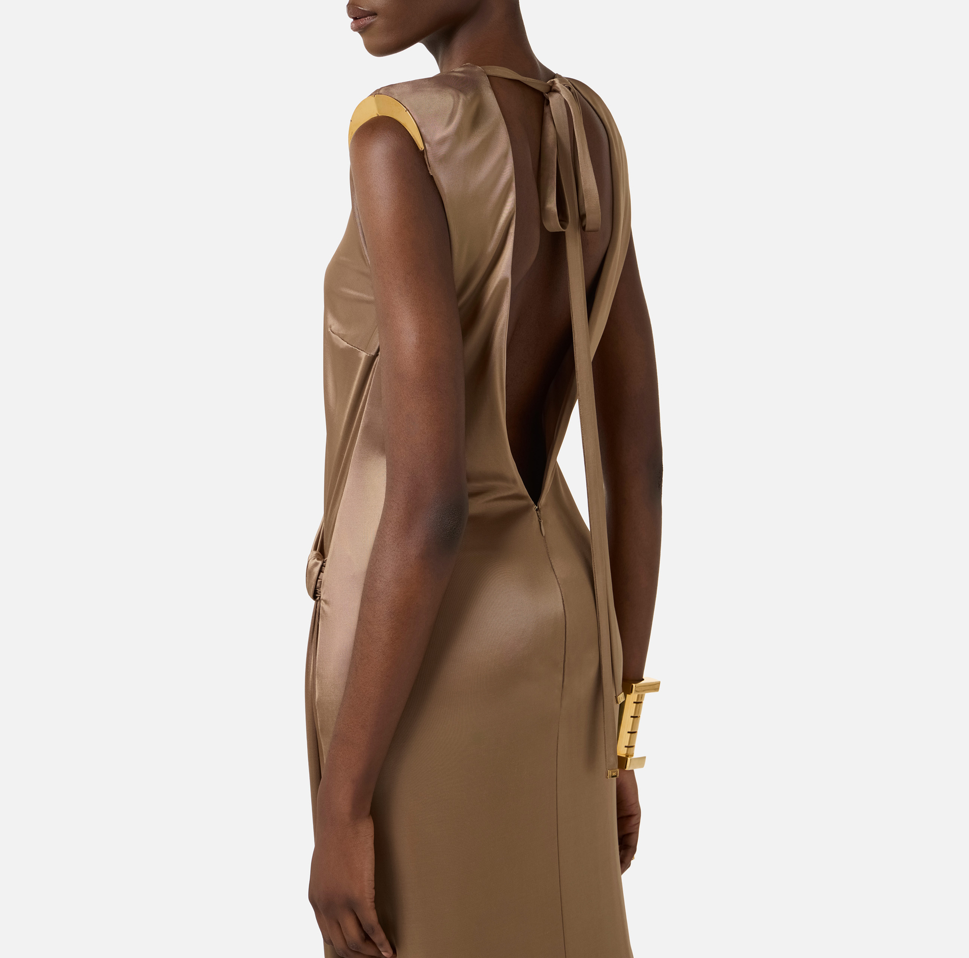 Red Carpet dress in shiny viscose jersey - Elisabetta Franchi