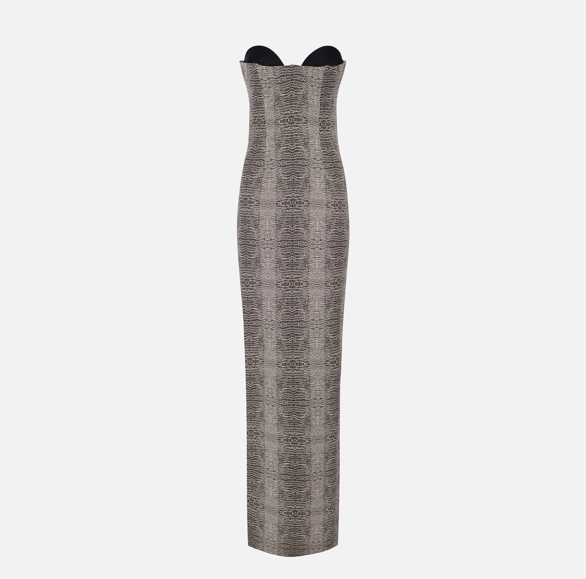 Vestido Red Carpet de crepé con estampado pitón - Elisabetta Franchi