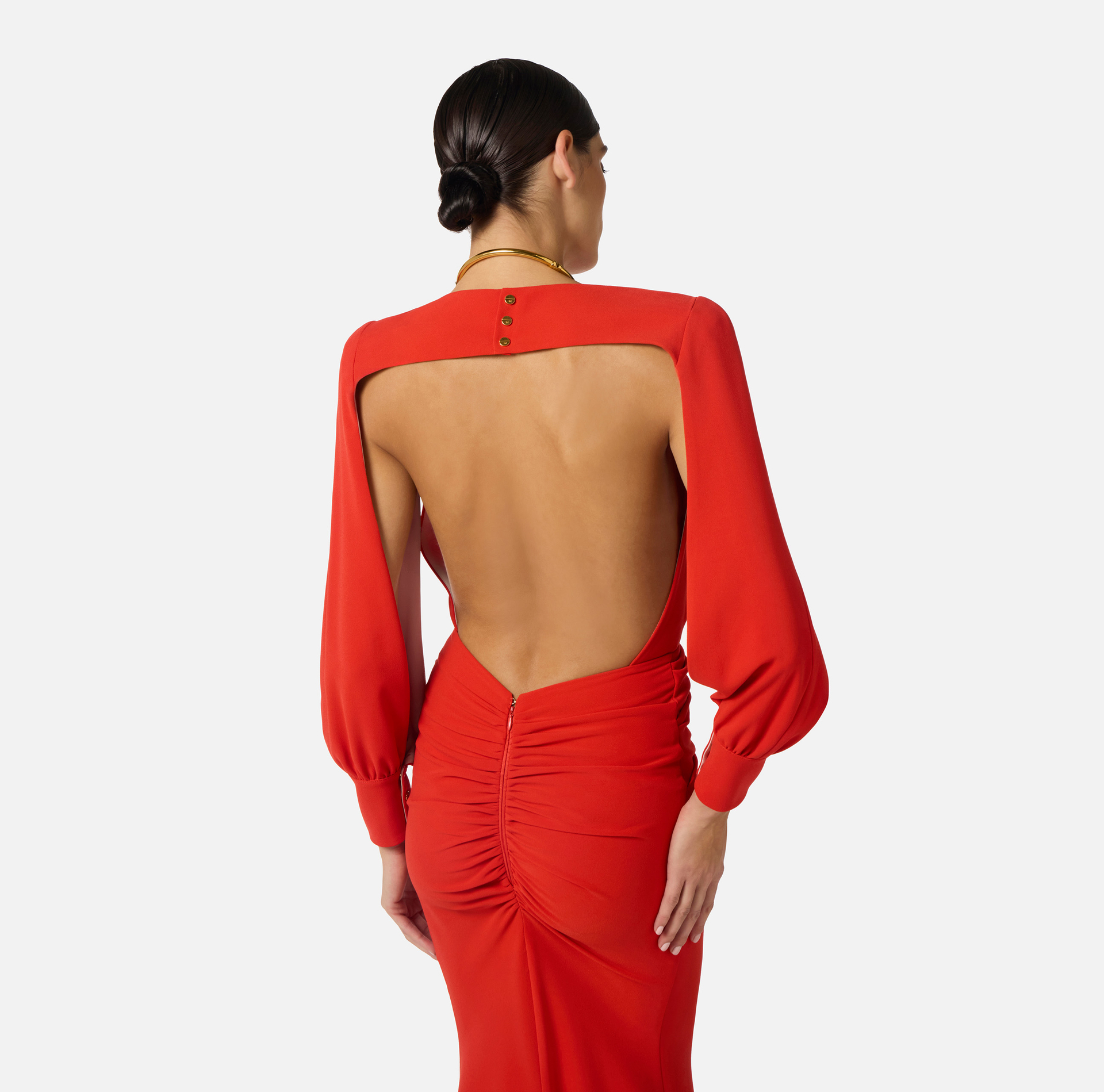 Red Carpet dress in lightweight crêpe fabric - Elisabetta Franchi