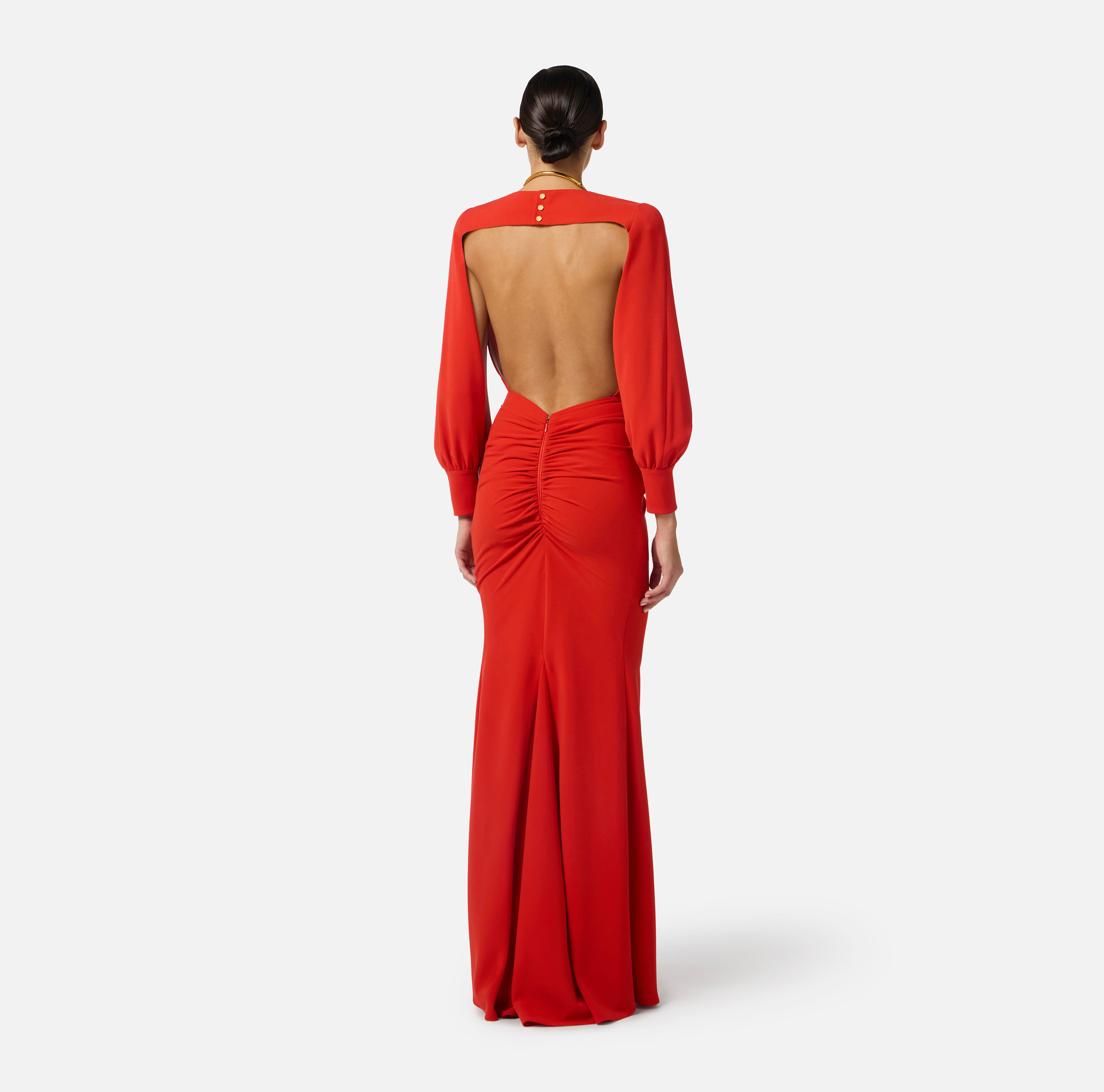 Red Carpet dress in lightweight crêpe fabric - Elisabetta Franchi