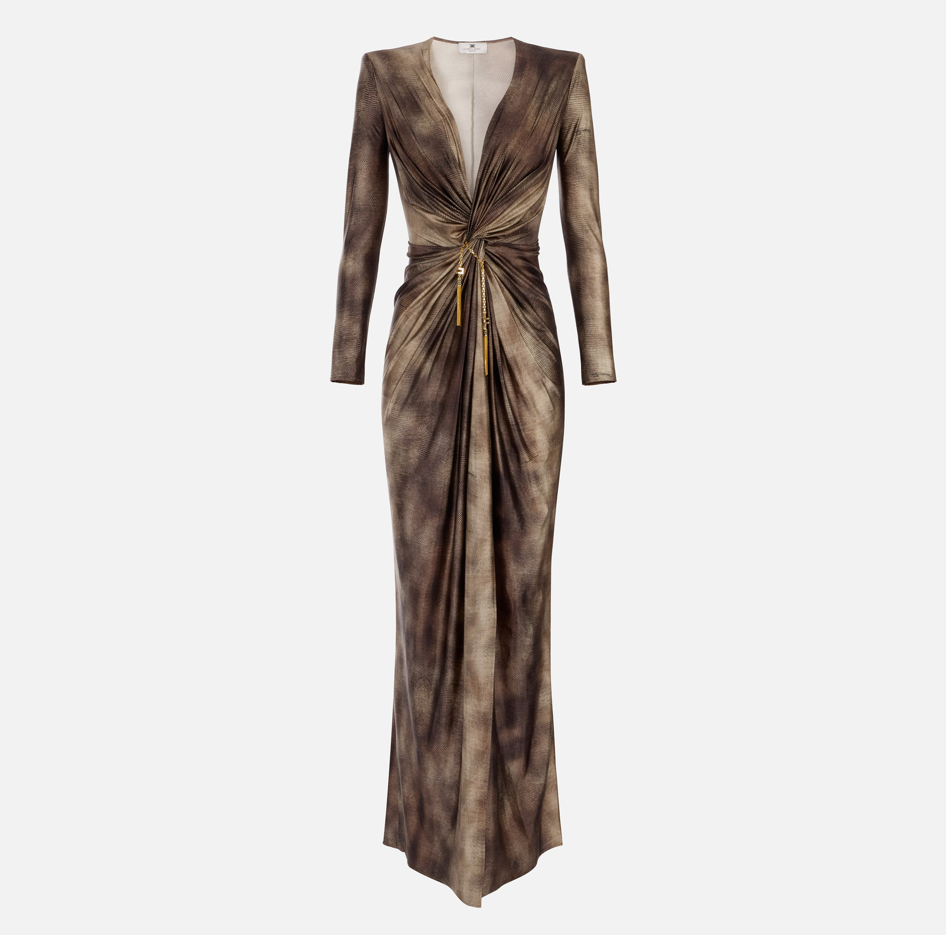 Red Carpet dress in Lycra fabric with python print - Elisabetta Franchi