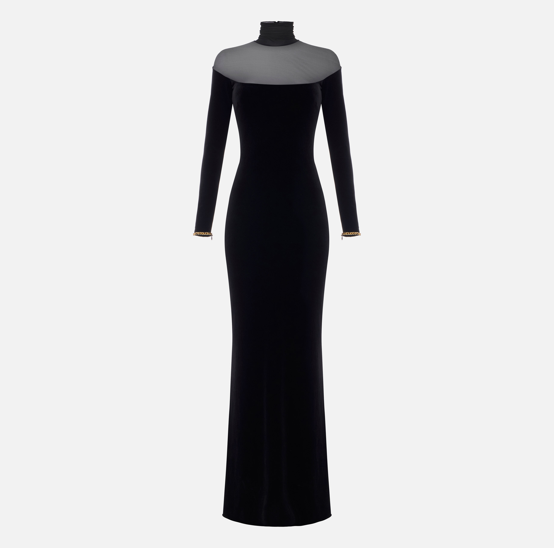 Vestido Red Carpet de terciopelo y punto - Elisabetta Franchi