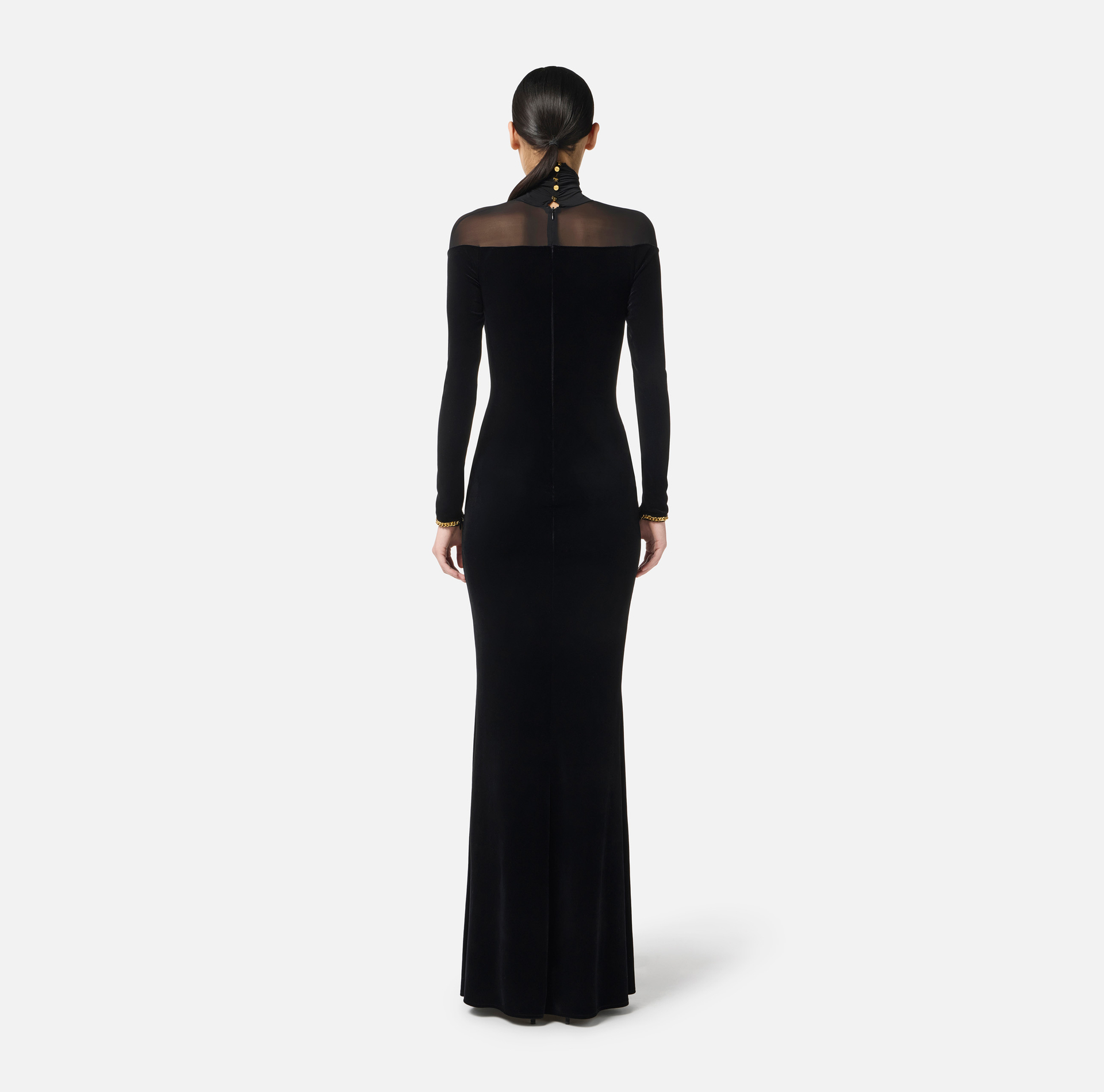 Vestido Red Carpet de terciopelo y punto - Elisabetta Franchi