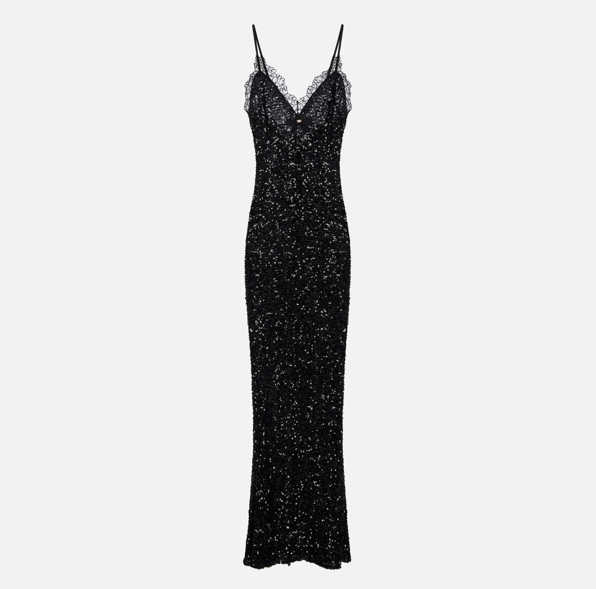 Abito Red Carpet in paillettes e pizzo - Elisabetta Franchi