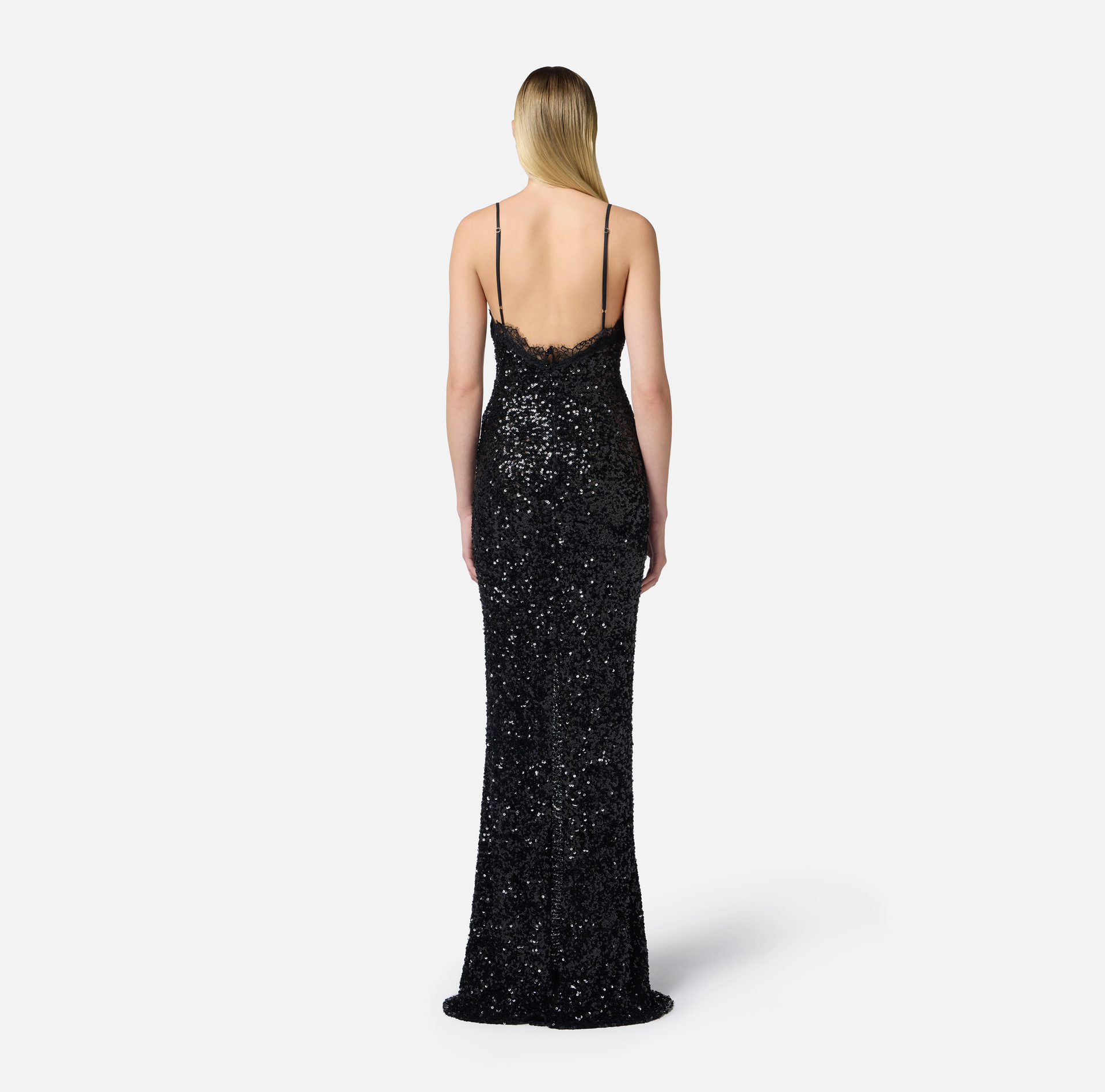 Abito Red Carpet in paillettes e pizzo - Elisabetta Franchi