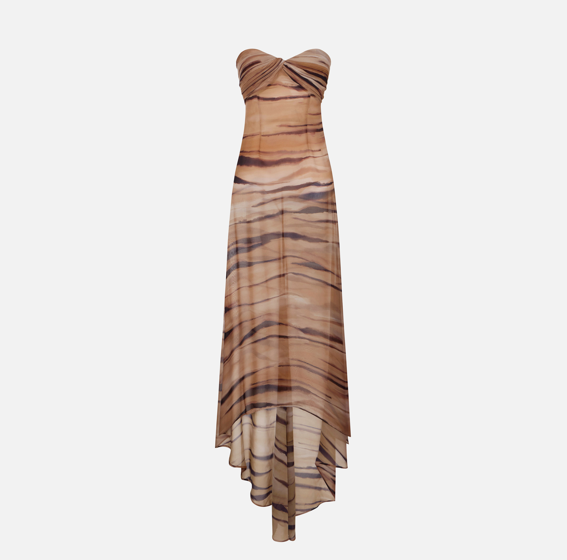 Abito Red Carpet con stampa tigre