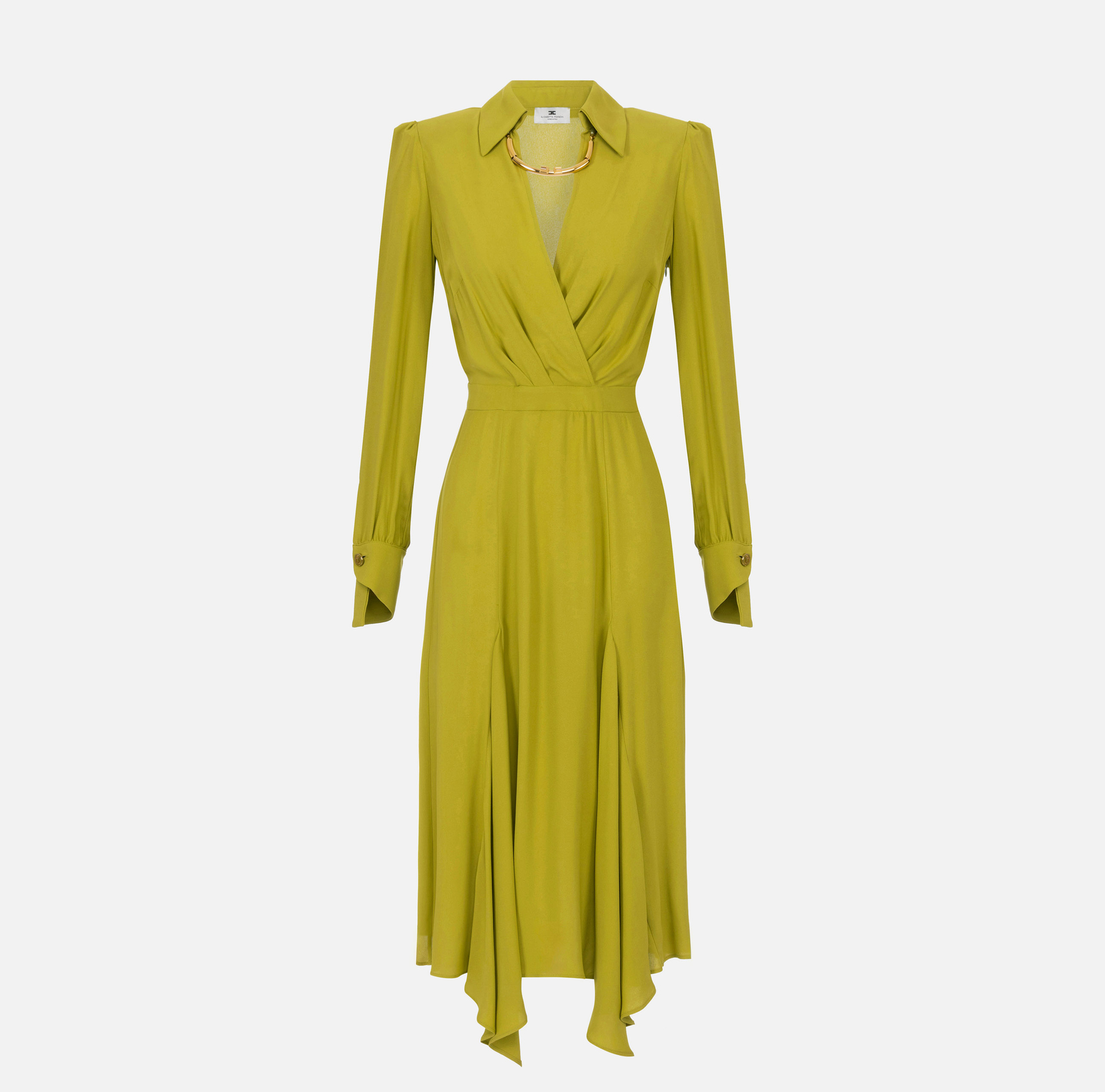 Abito in georgette con collana tubolare - Elisabetta Franchi
