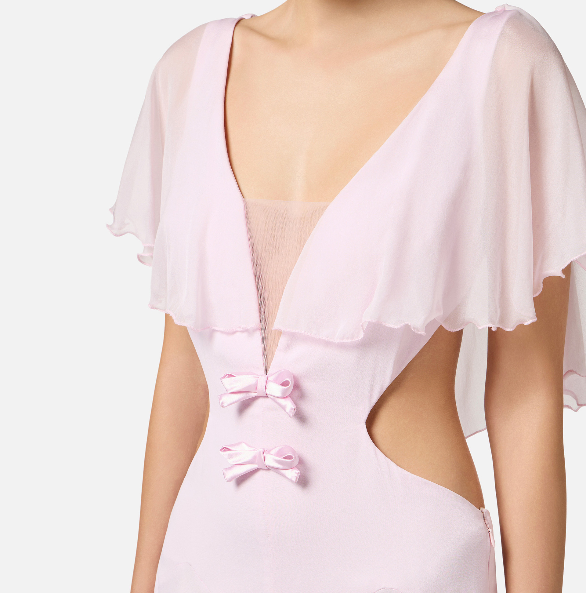 Jurk van georgette met manteleffect - Elisabetta Franchi