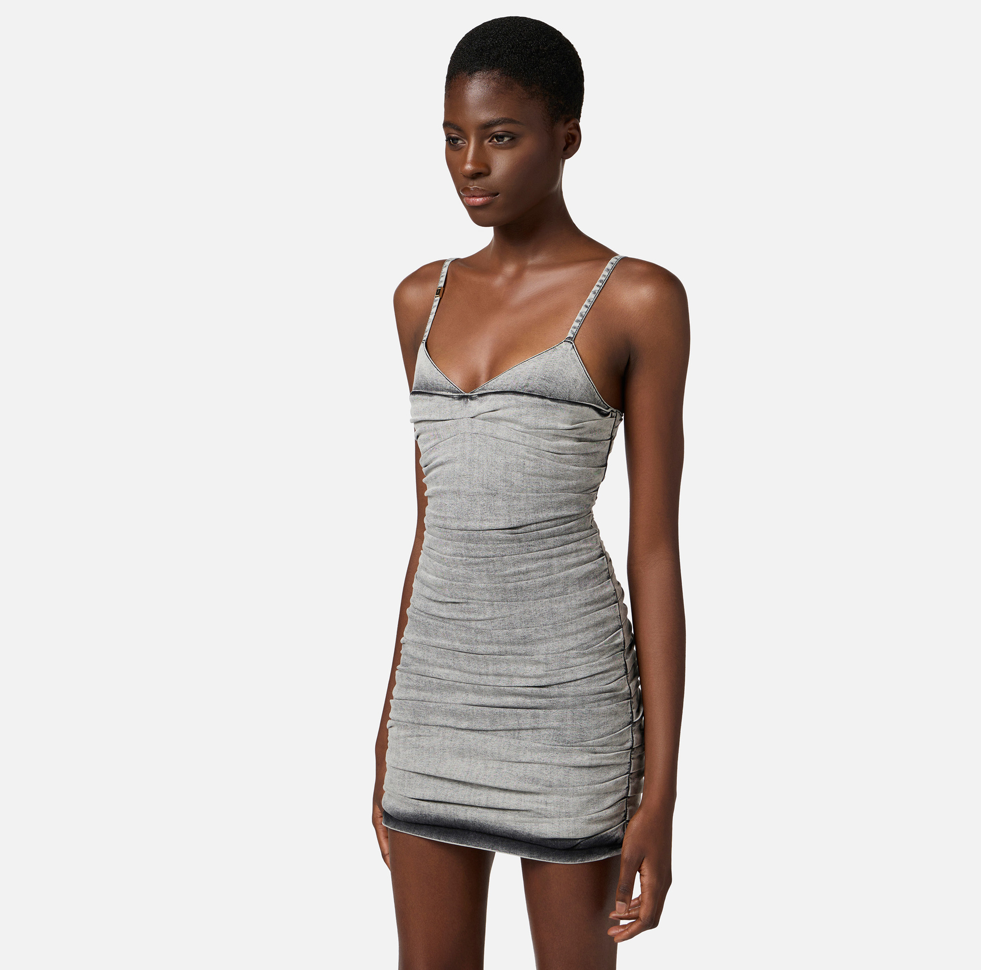 Mini abito in denim con spalline - Elisabetta Franchi
