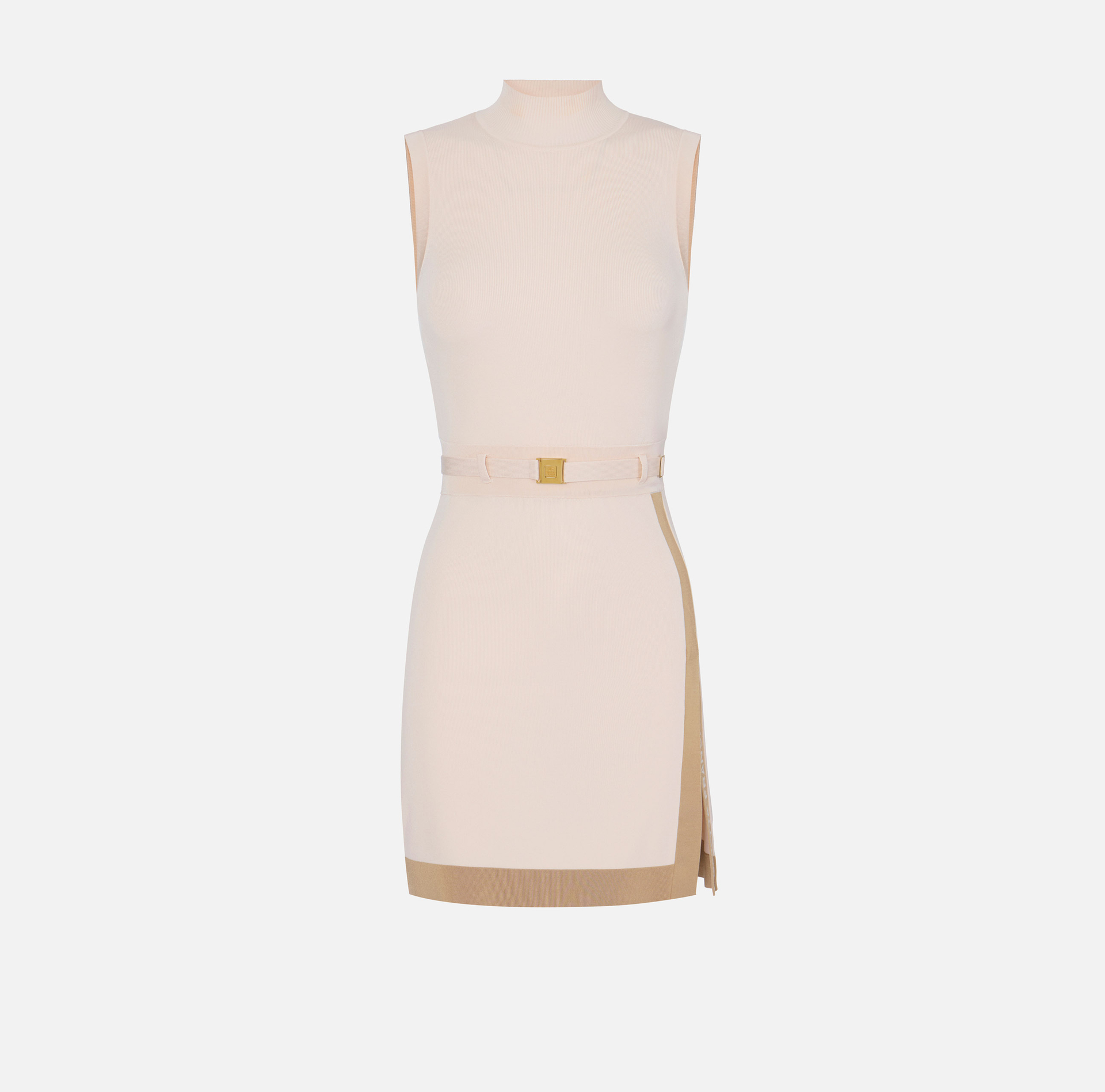Mini dress in knit fabric with shiny viscose bands - Elisabetta Franchi
