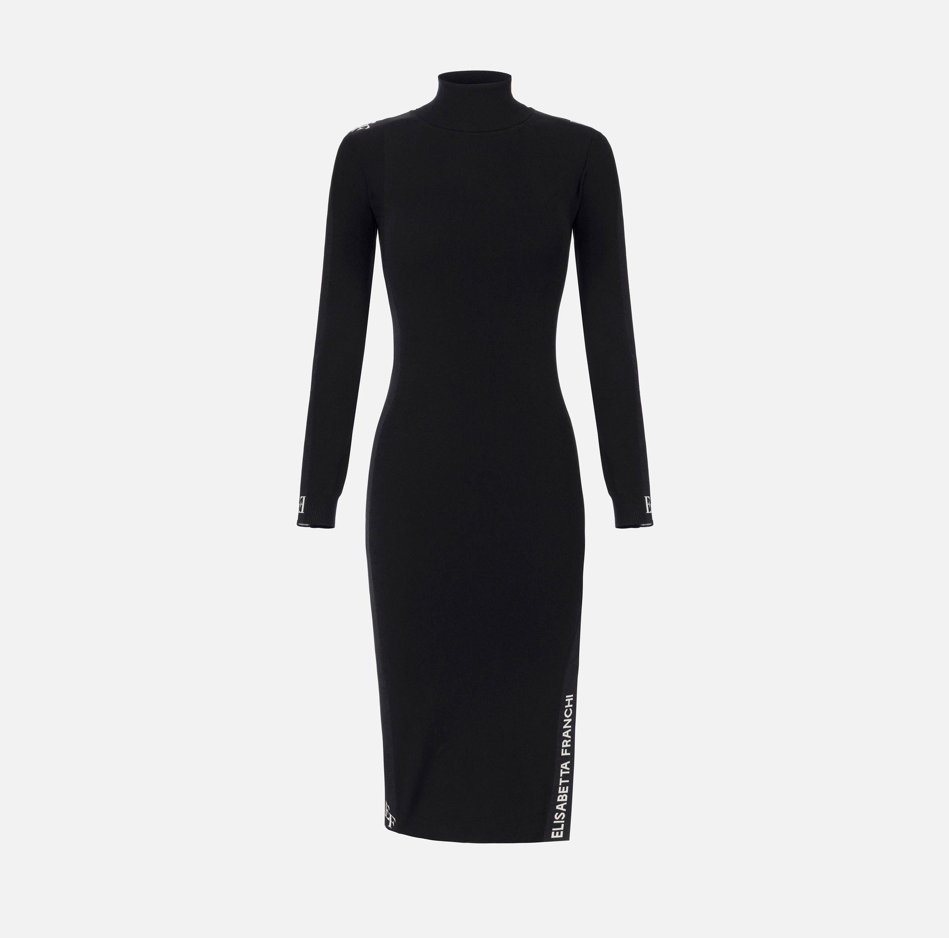Vestido de viscosa con bandas brillantes - Elisabetta Franchi