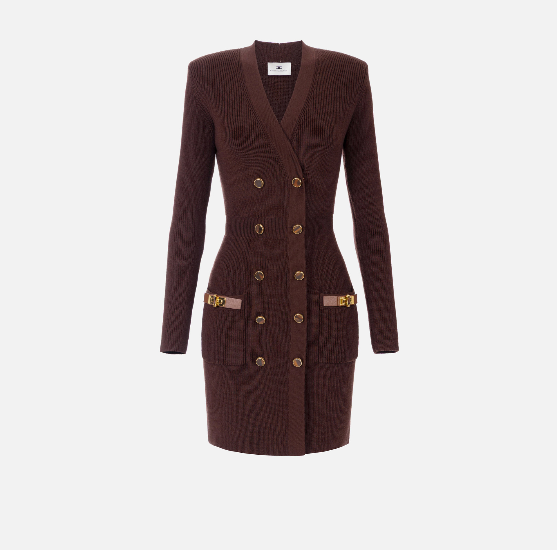 Mini vestido de punto con decoraciones joya - Elisabetta Franchi