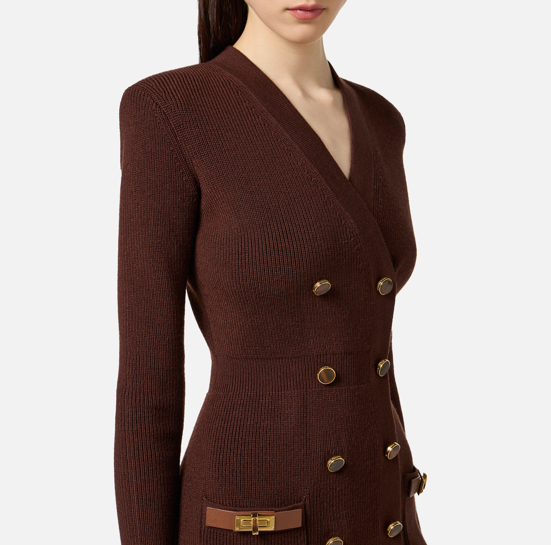 Mini vestido de punto con decoraciones joya - Elisabetta Franchi
