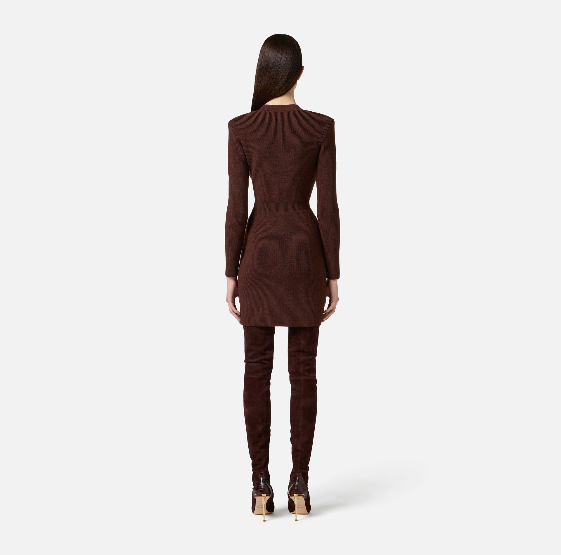 Mini vestido de punto con decoraciones joya - Elisabetta Franchi