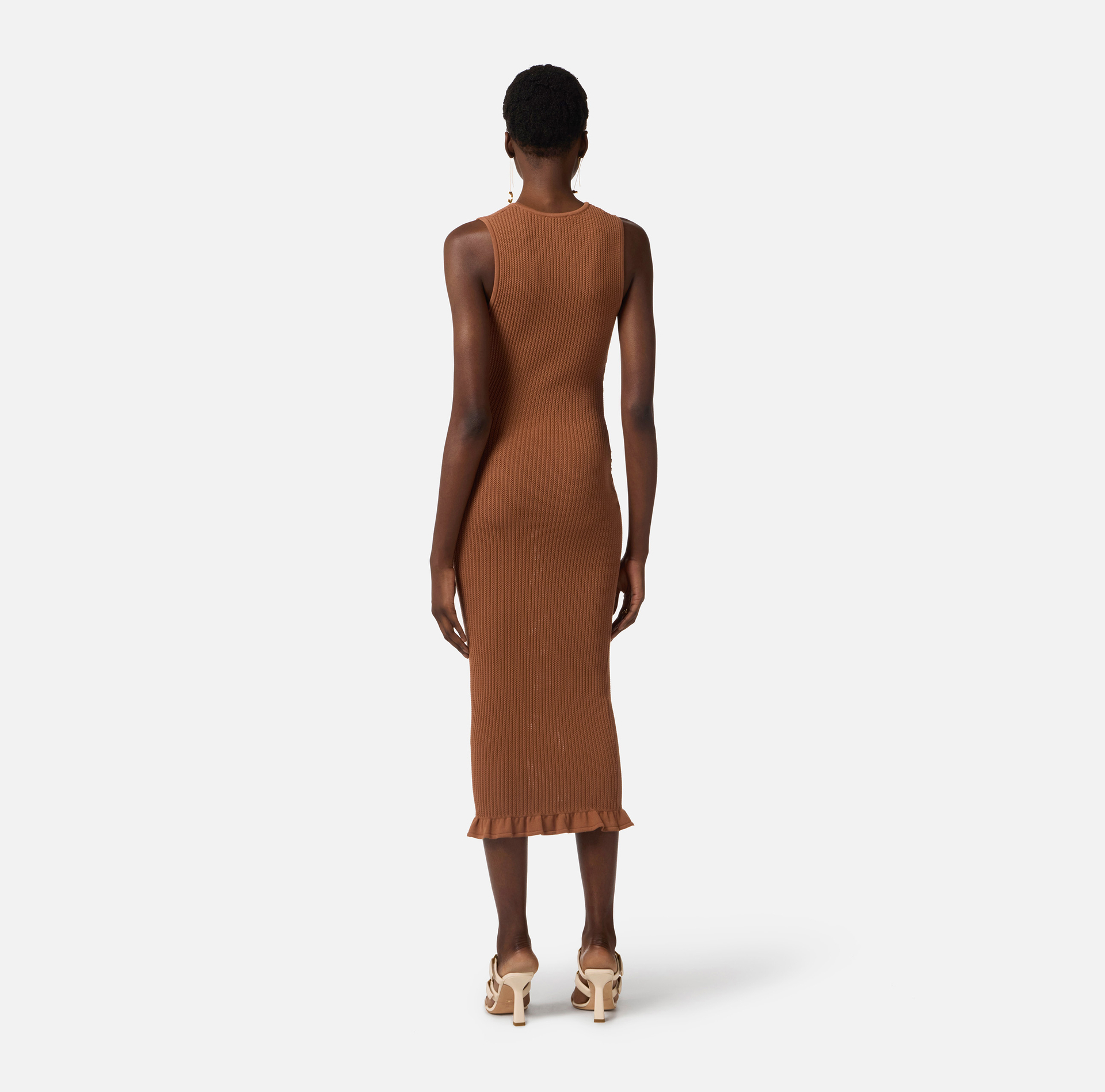 Strickkleid mit Logo-Print - Elisabetta Franchi