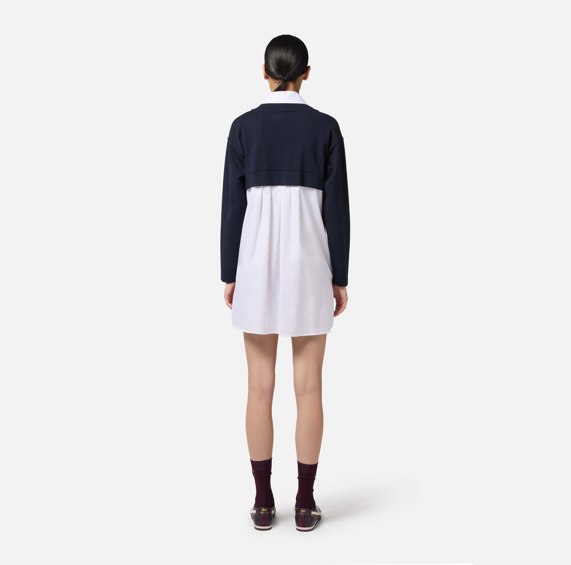 Viscose and cotton poplin knit dress - Elisabetta Franchi