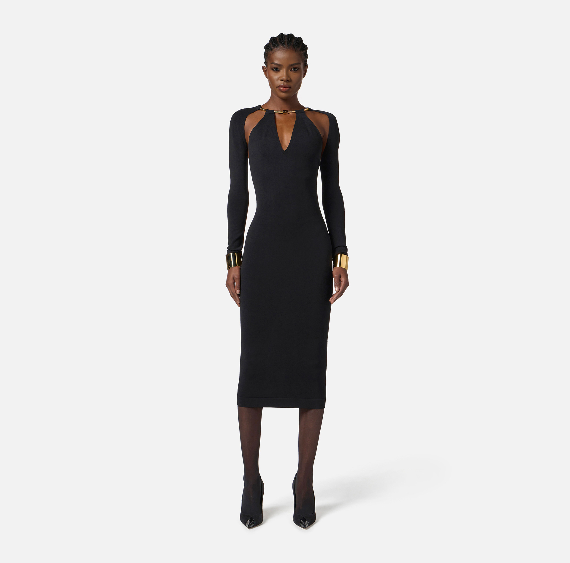 Abito in maglia con snake gioiello - Elisabetta Franchi