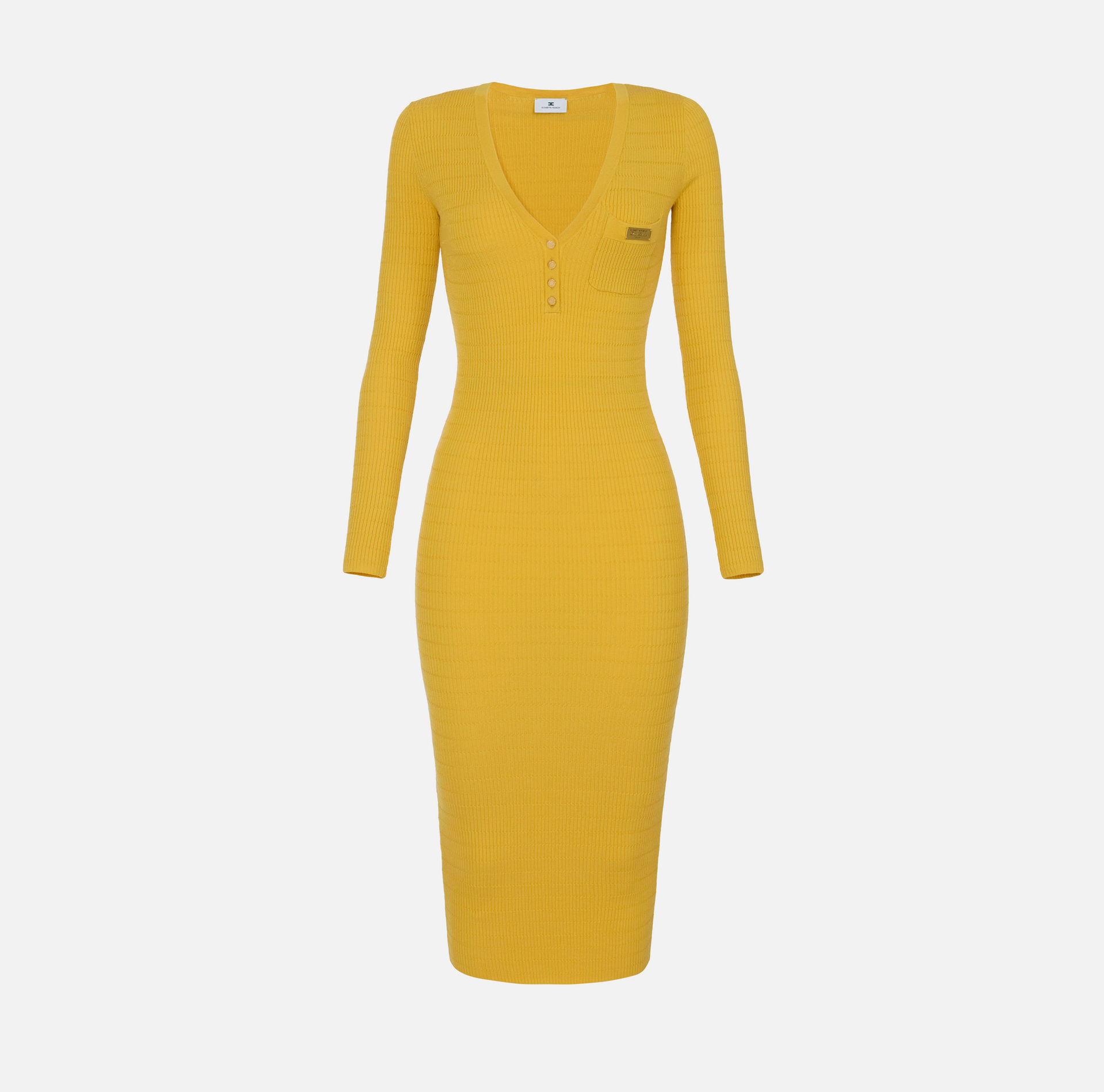 Sukienka dzianinowa w mikro warkocze - Elisabetta Franchi